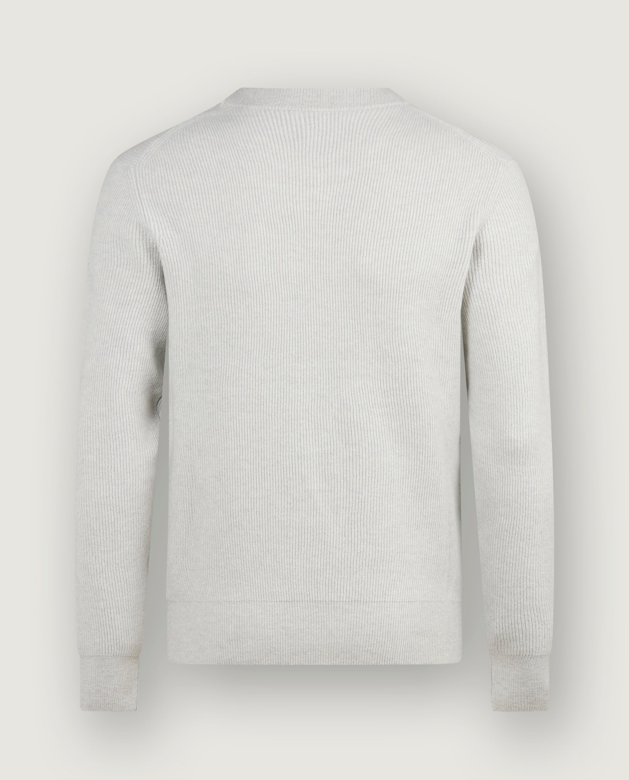 Cashmere Ronde Hals Trui - Lichtgrijs