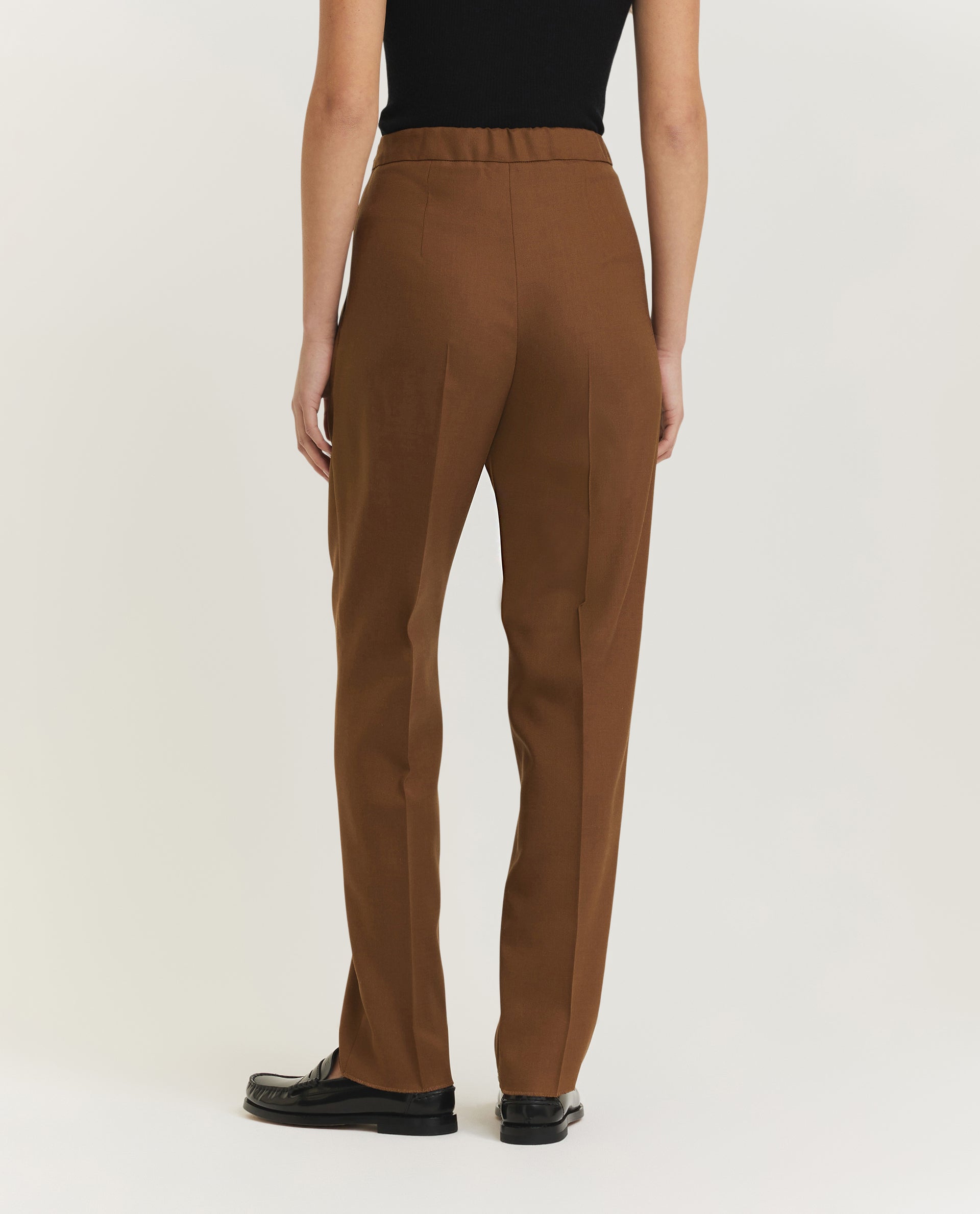 Wool-silk trousers