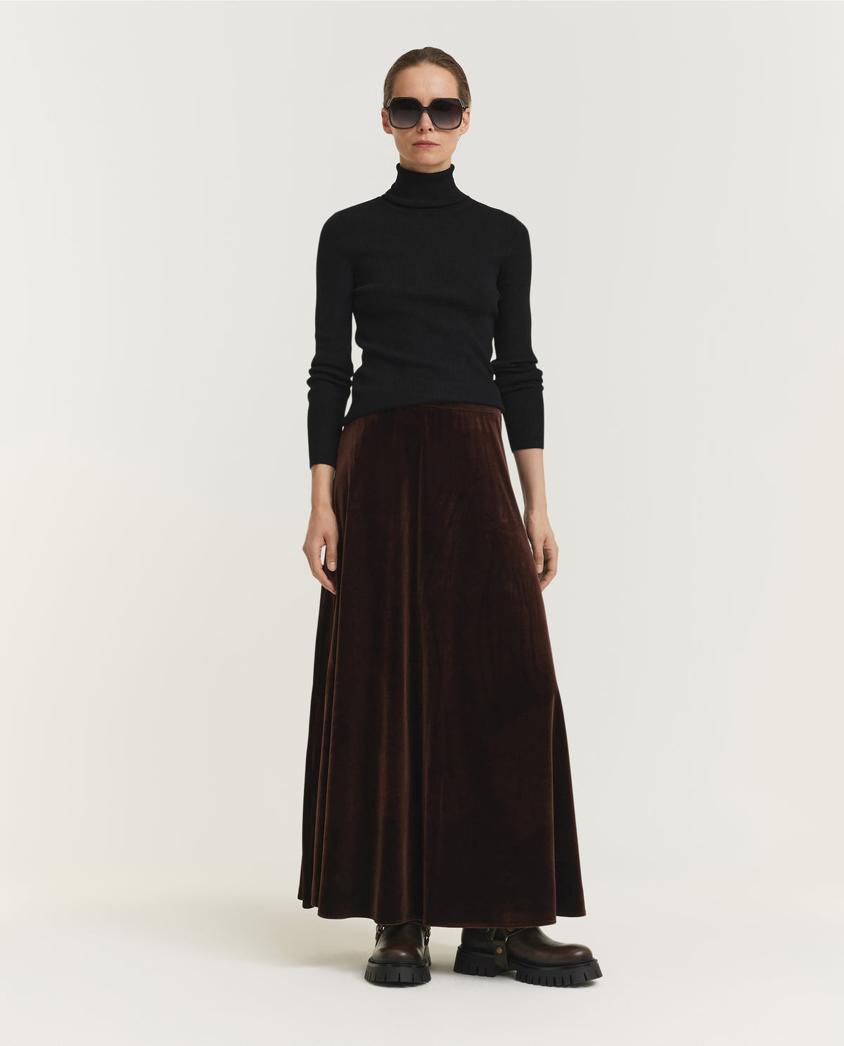 Velvet Maxi Skirt