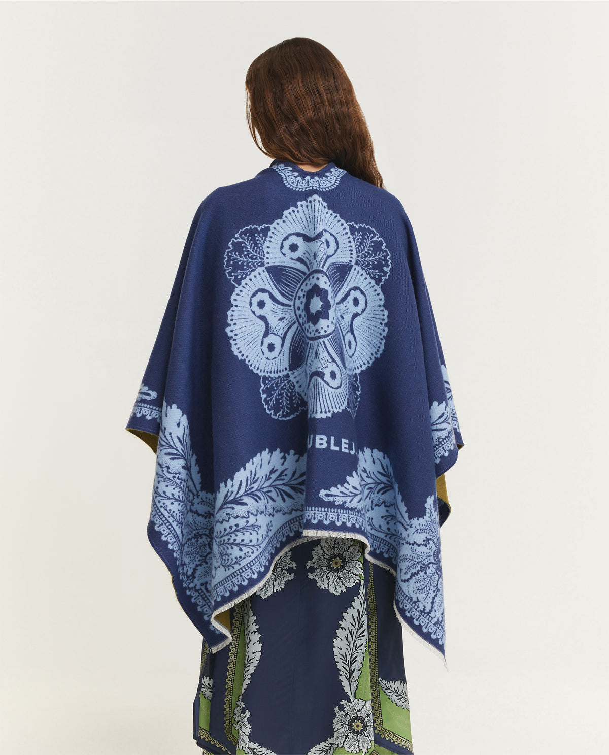 Wool Silk Poncho