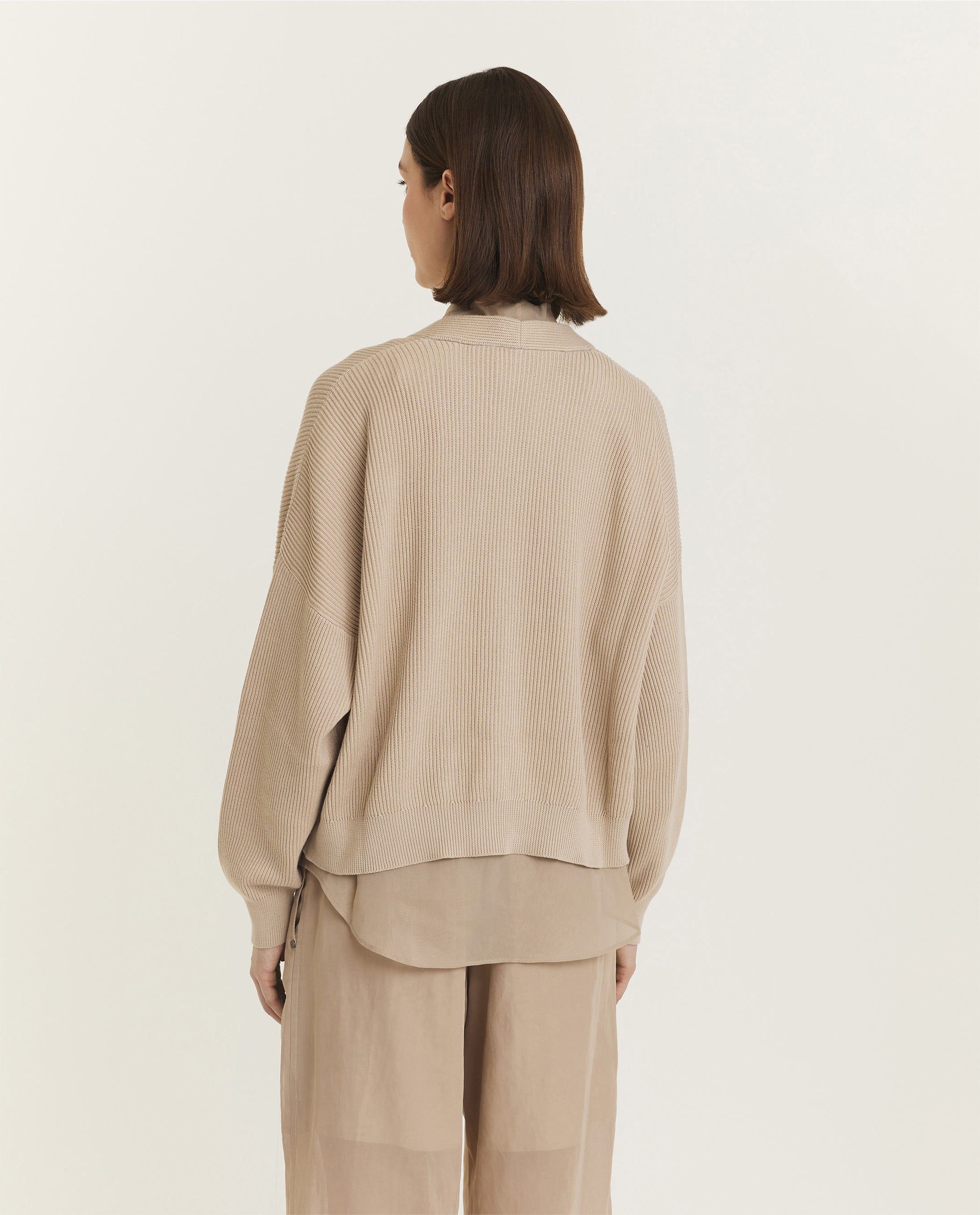 Gelaagde Cardigan - Lichtbruin