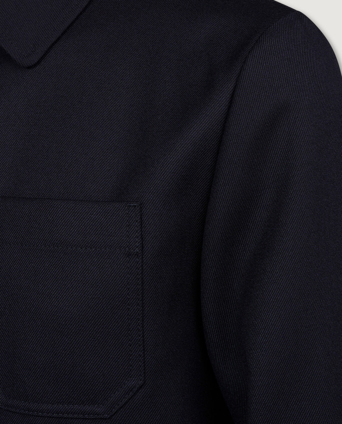 Wollen Workerjacket - Donkerblauw