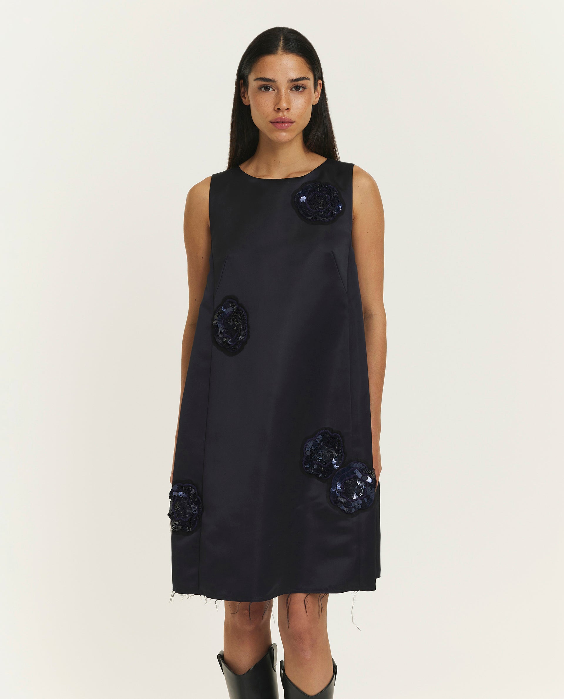 Volumineuze jurk - Donkerblauw