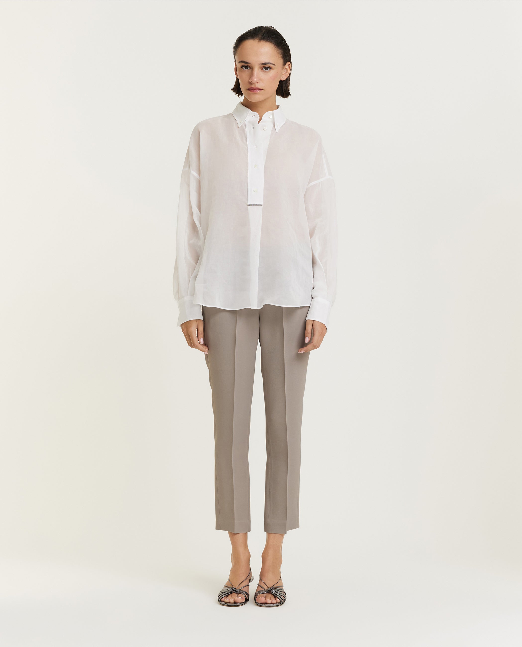 Straight leg trousers