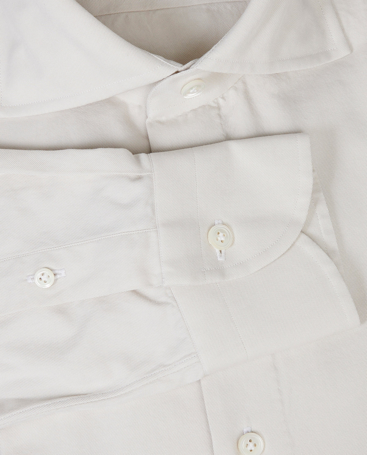 Twill Katoenen Shirt - Ecru