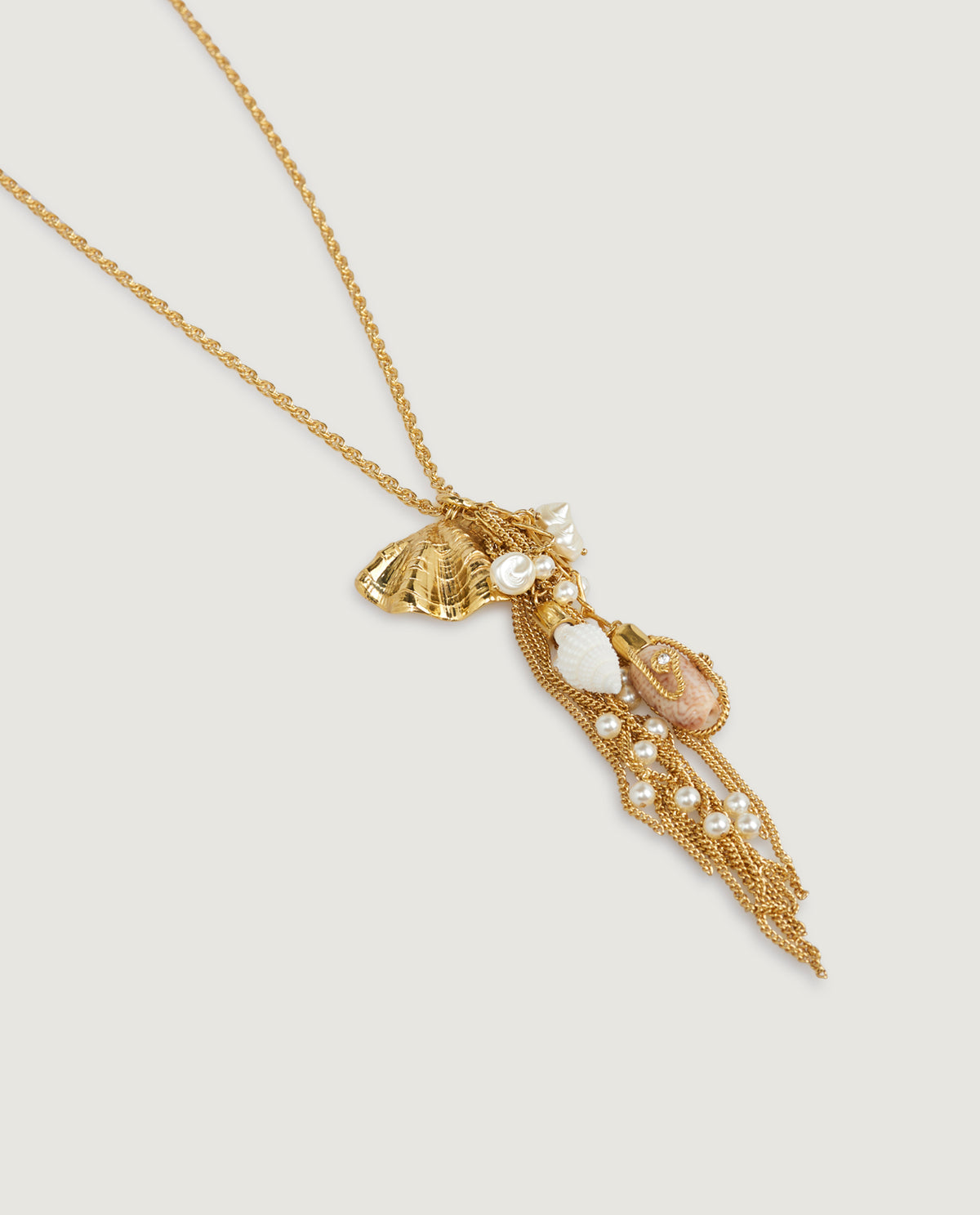 Shells Pendant Necklace - Goud