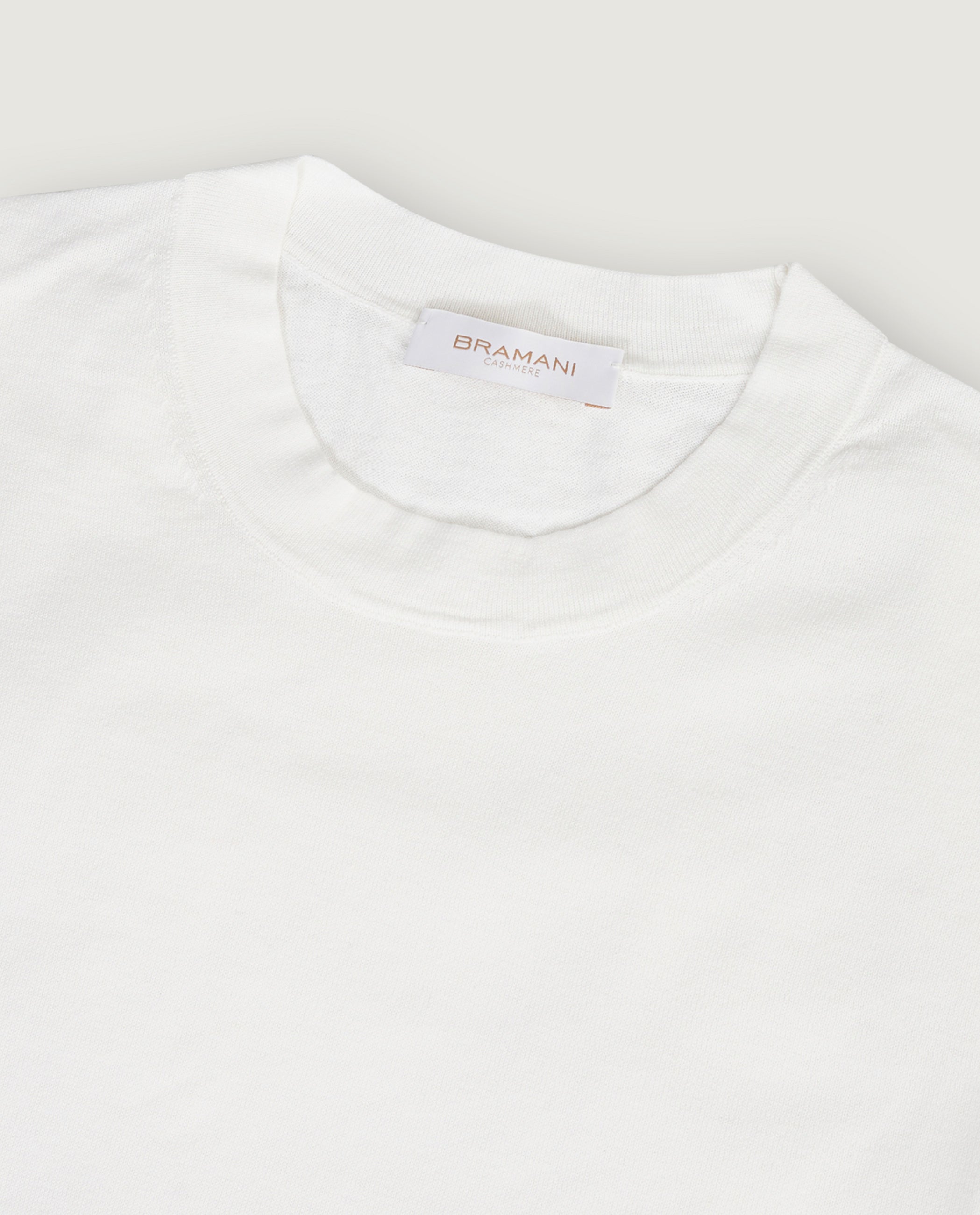 Katoen Zijde T-Shirt - Wit