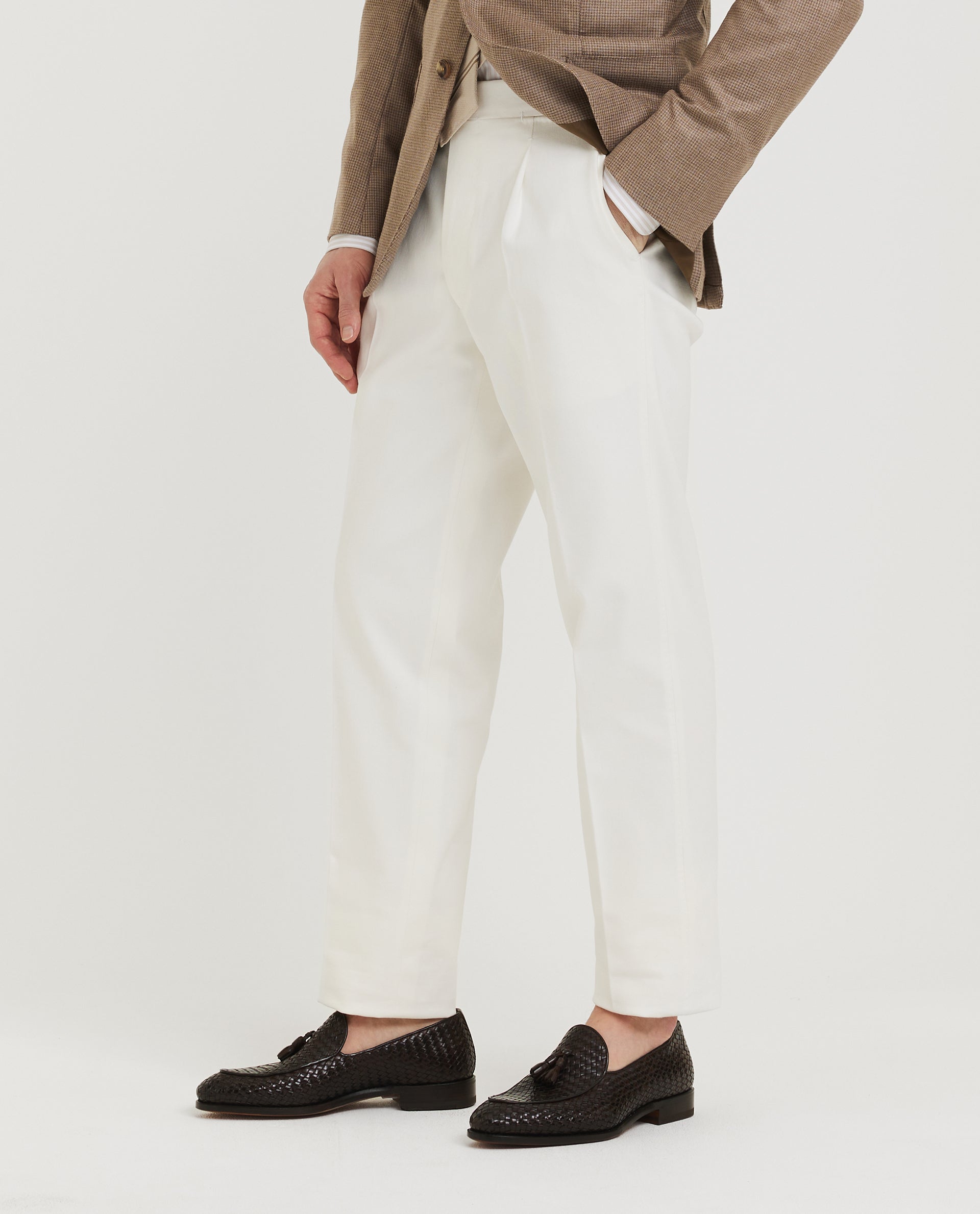 Twill Katoenen Broek - Wit