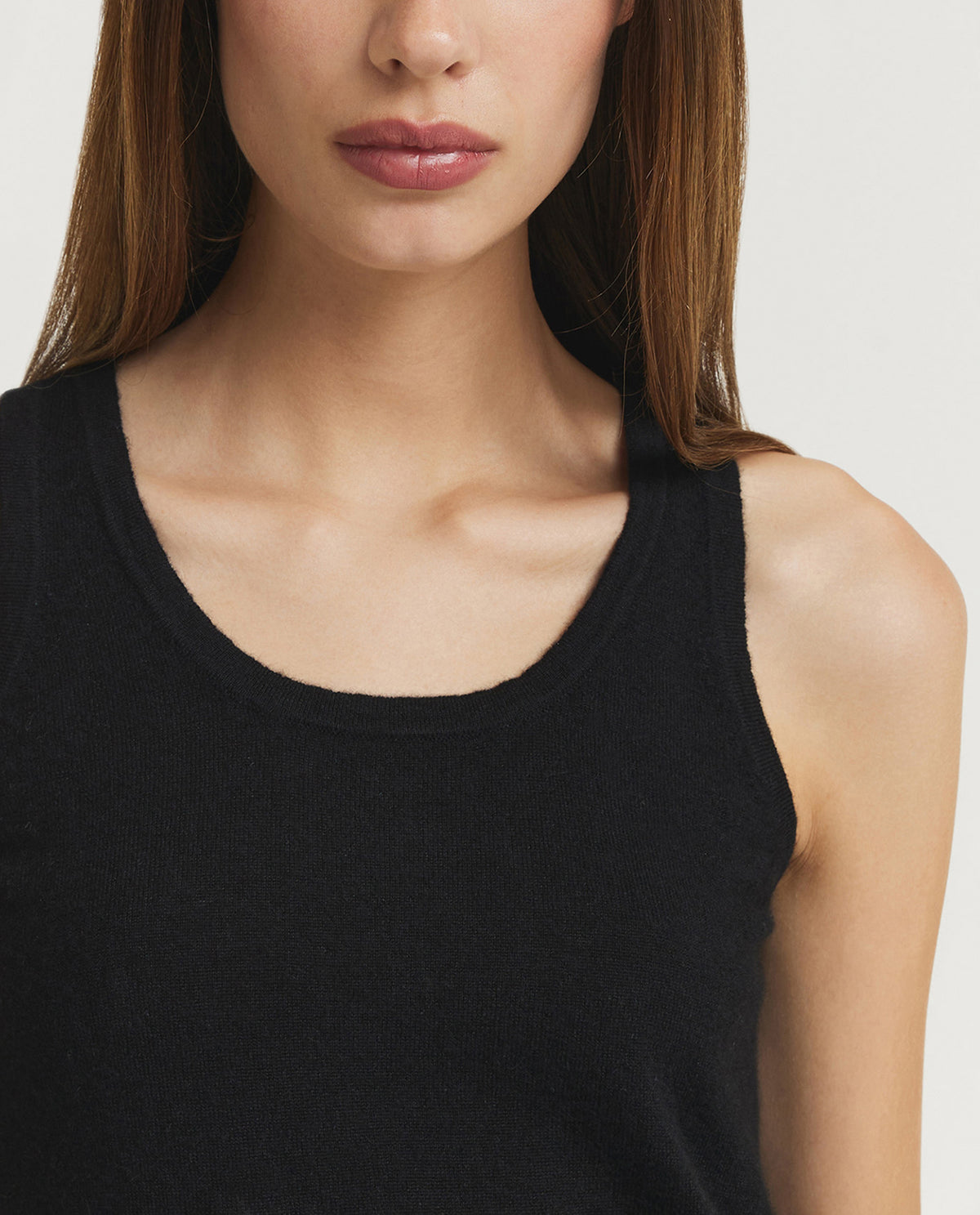 Cashmere Zijden Tank Top - Zwart