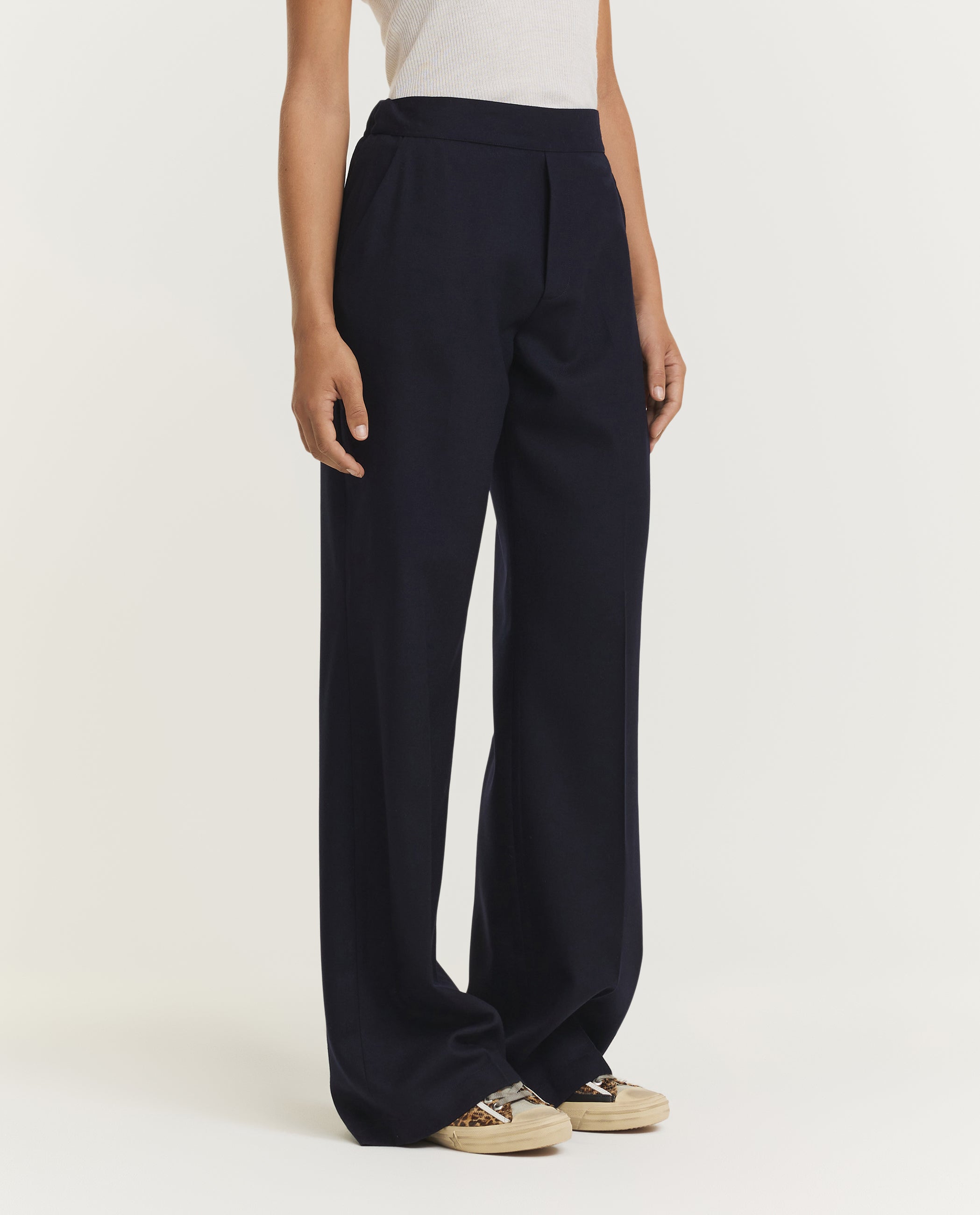 Ariel Wollen Broek - Donkerblauw