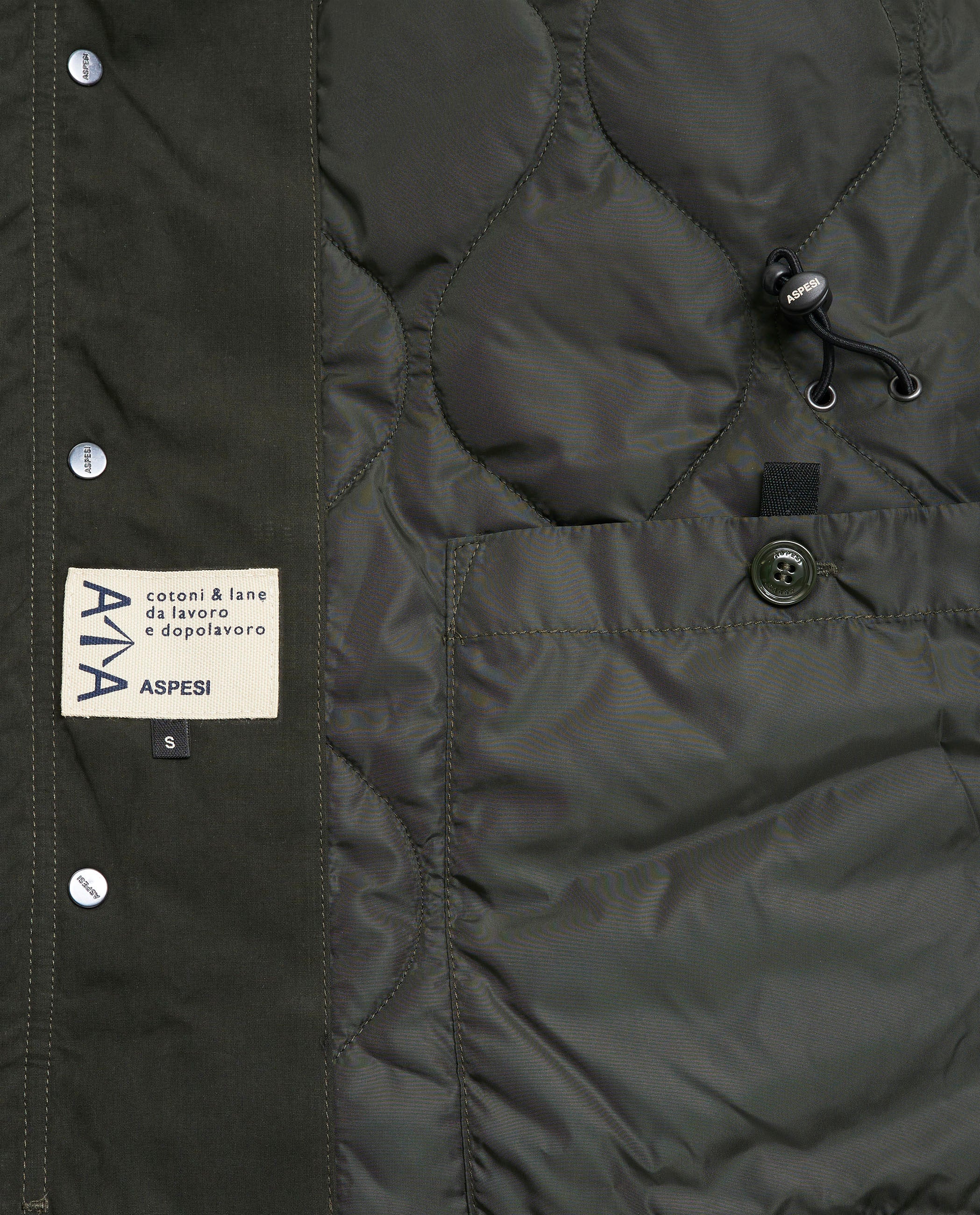 Katoen Mix Field Jacket - Groen