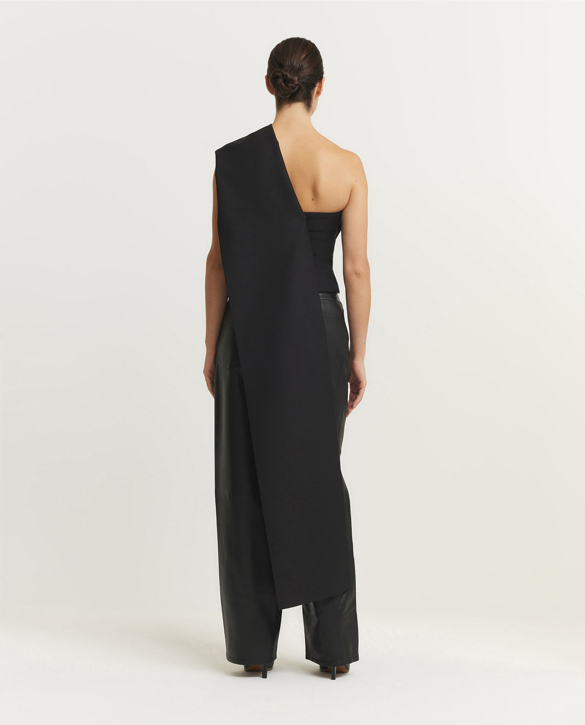 One-Shoulder Cape Top