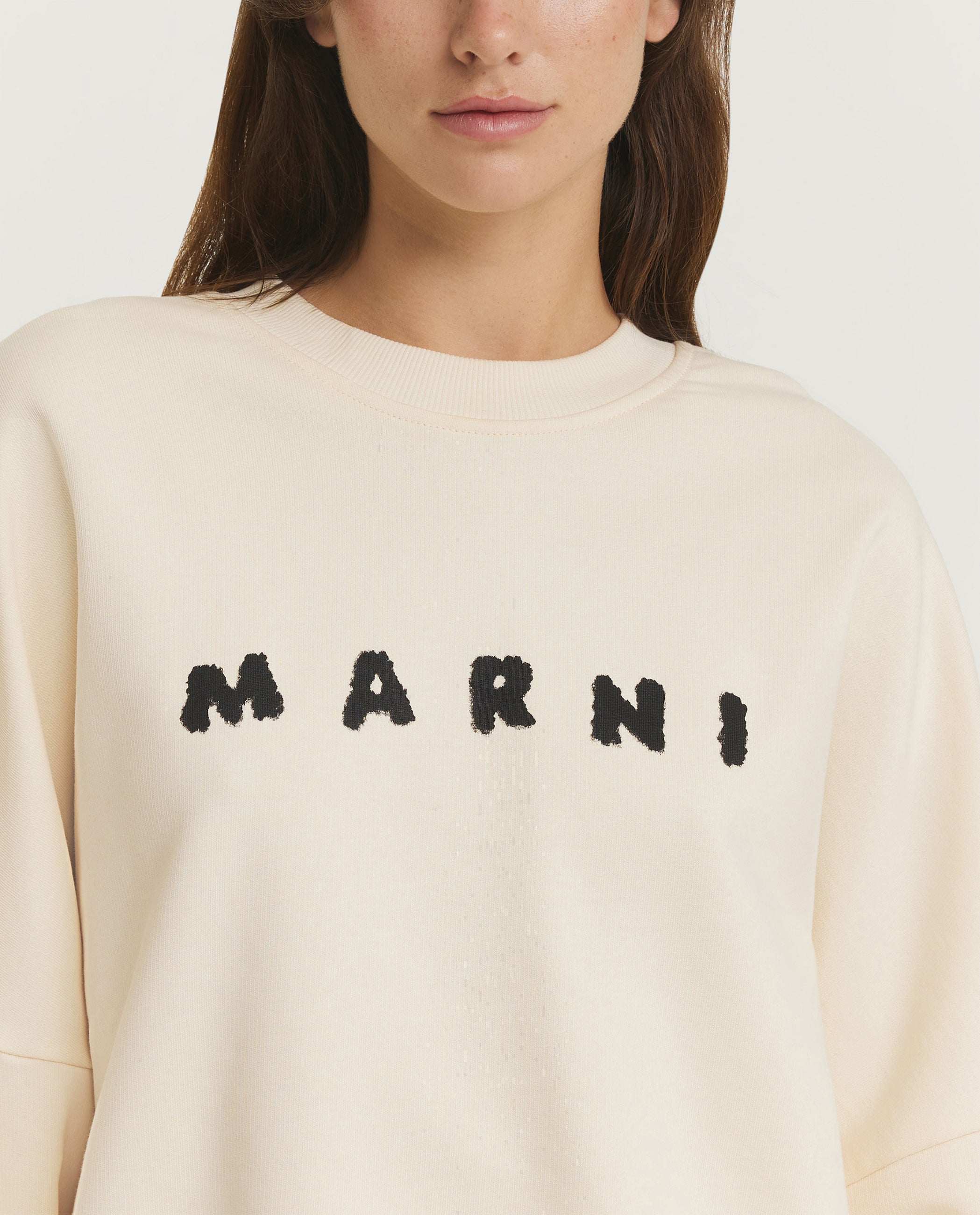 Oversized Katoenen Crewneck - Ecru