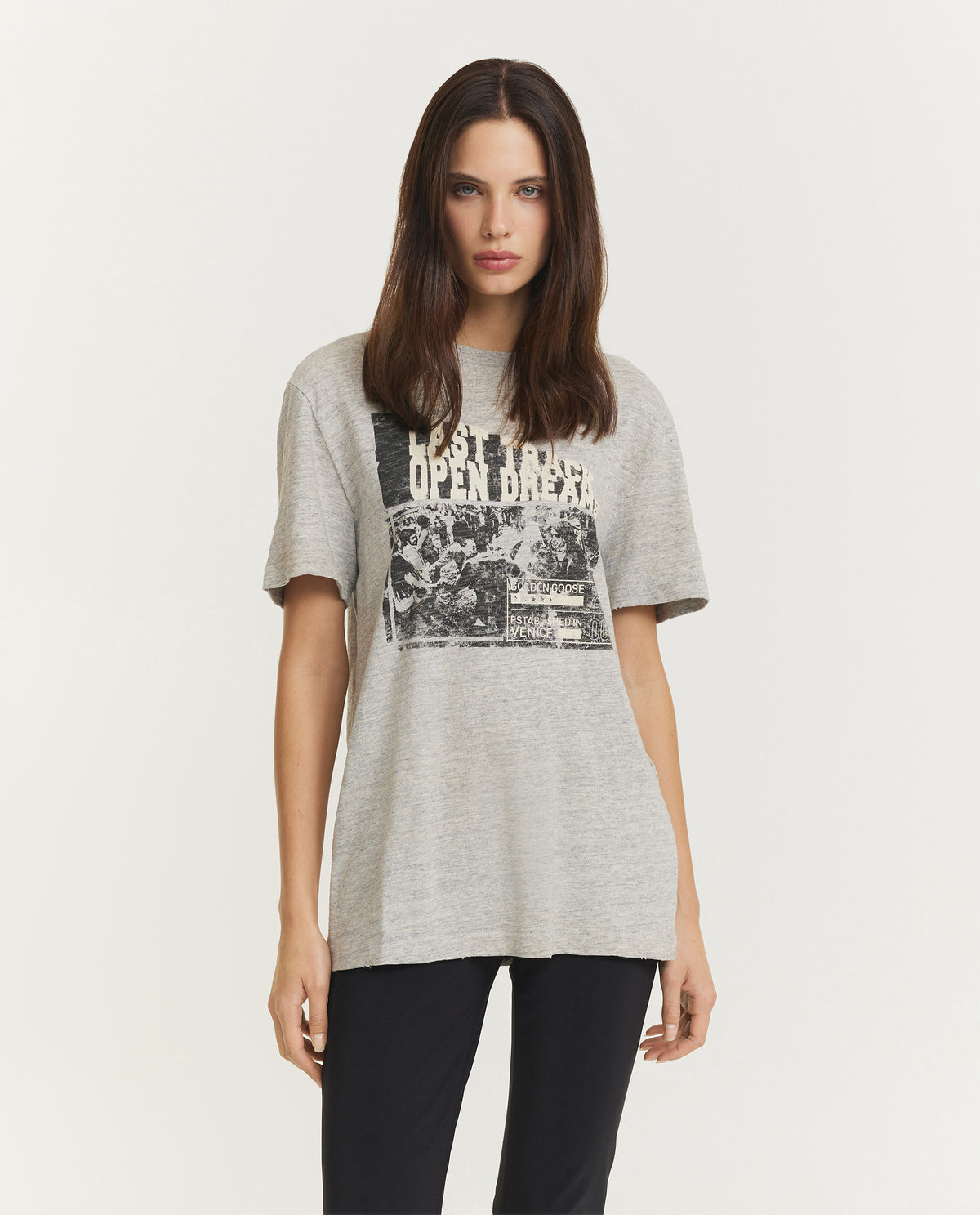 Vintage Effect T-Shirt - Lichtgrijs