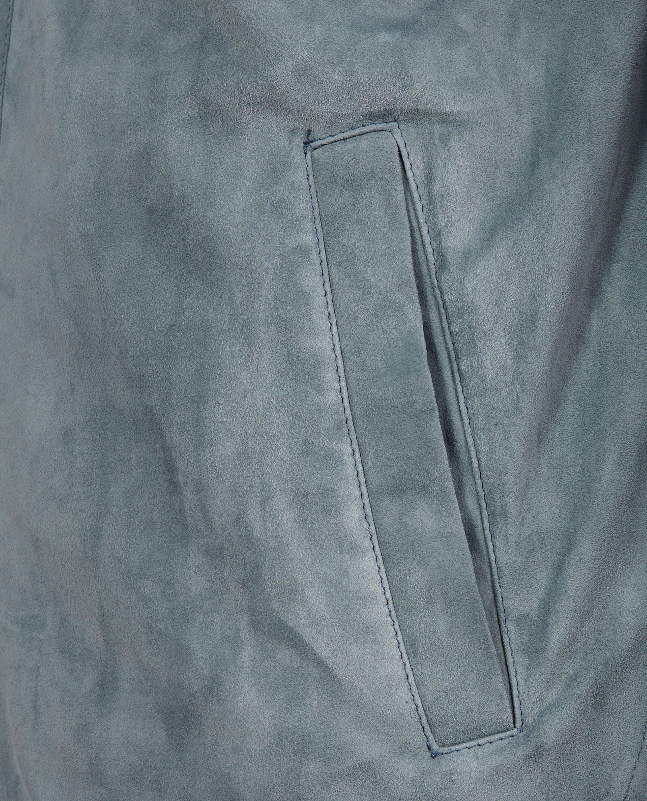 Suede Overshirt - Lichtblauw