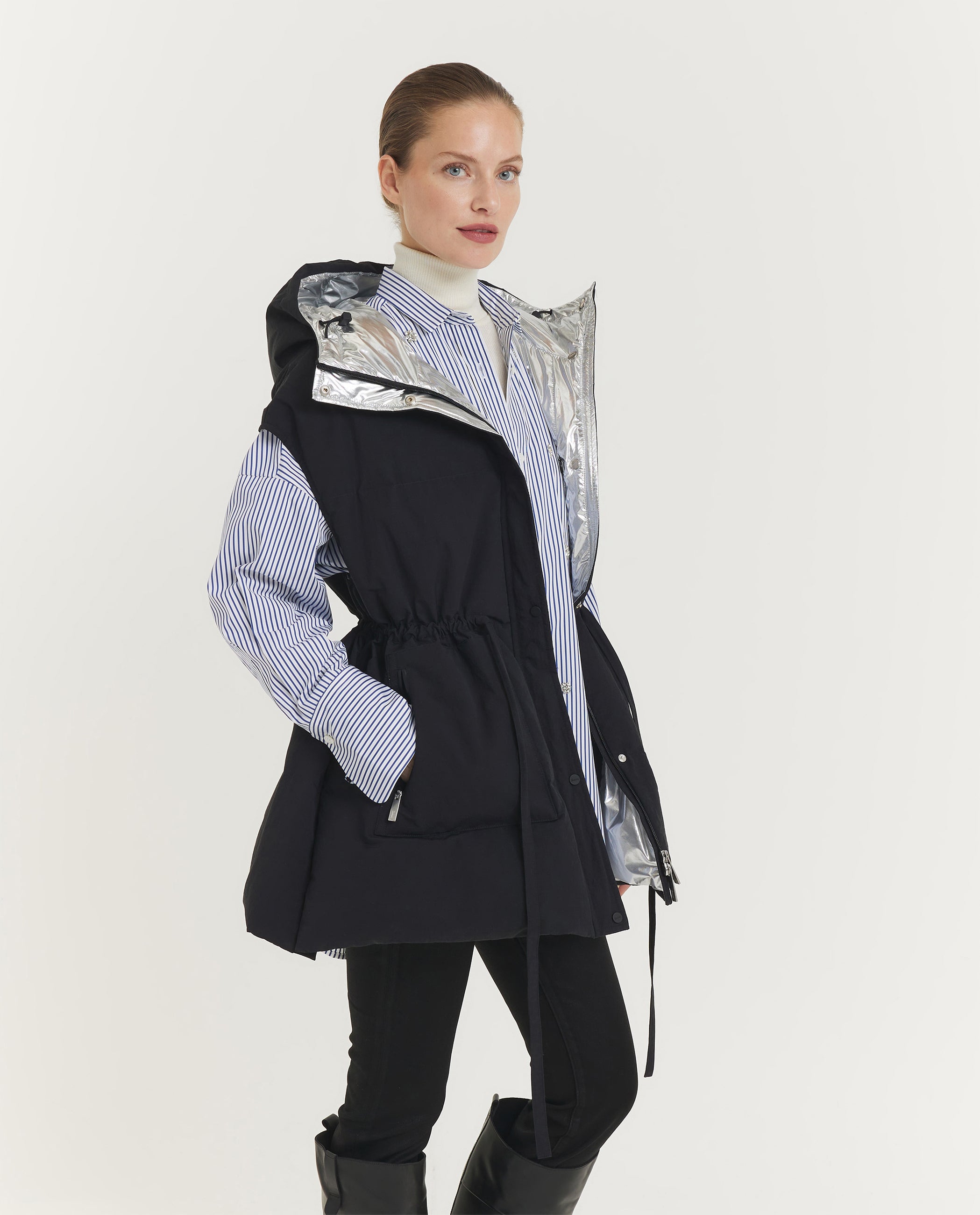 Hooded Dons Vest - Zwart