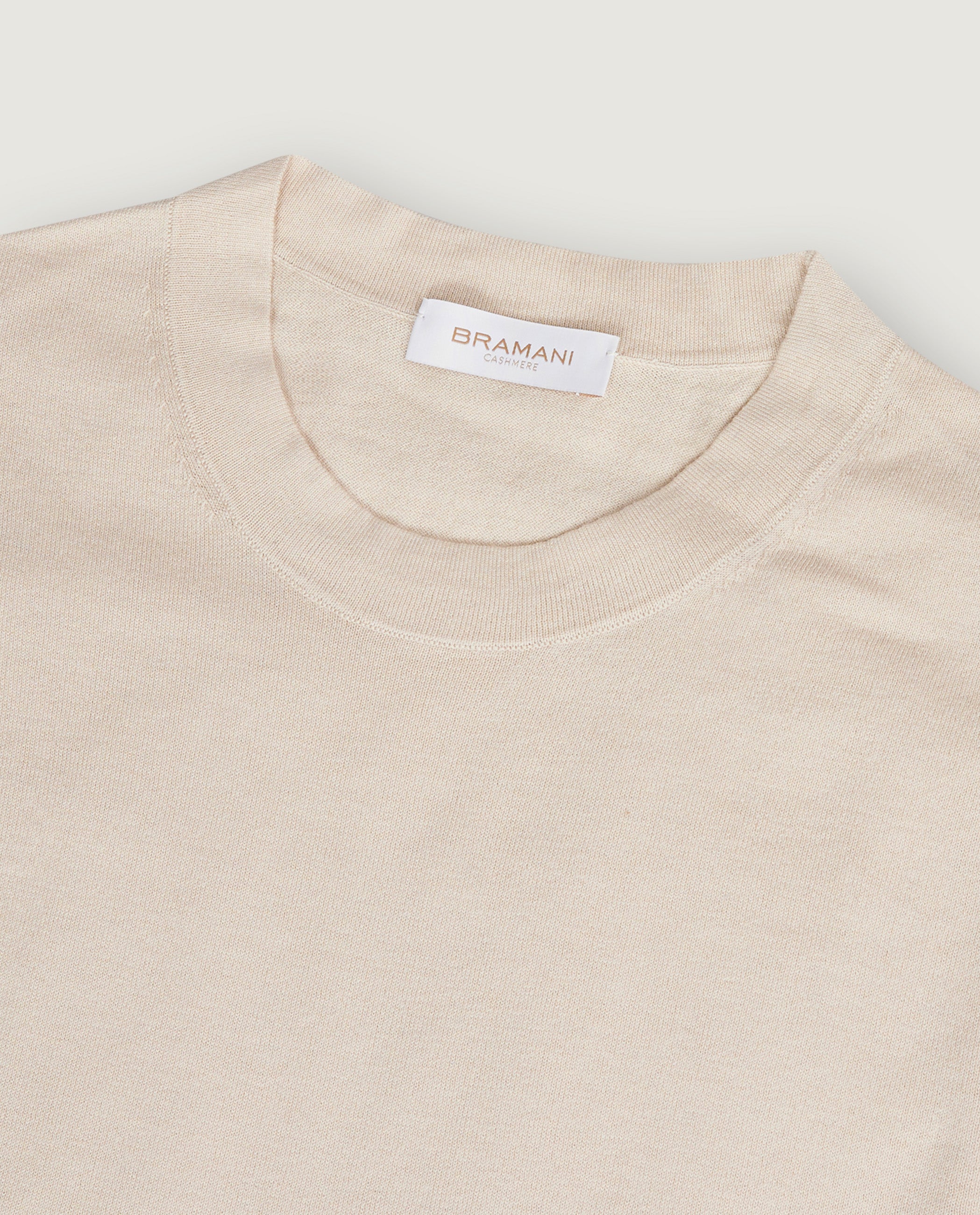 Katoen Zijde Trui - Lichtbruin