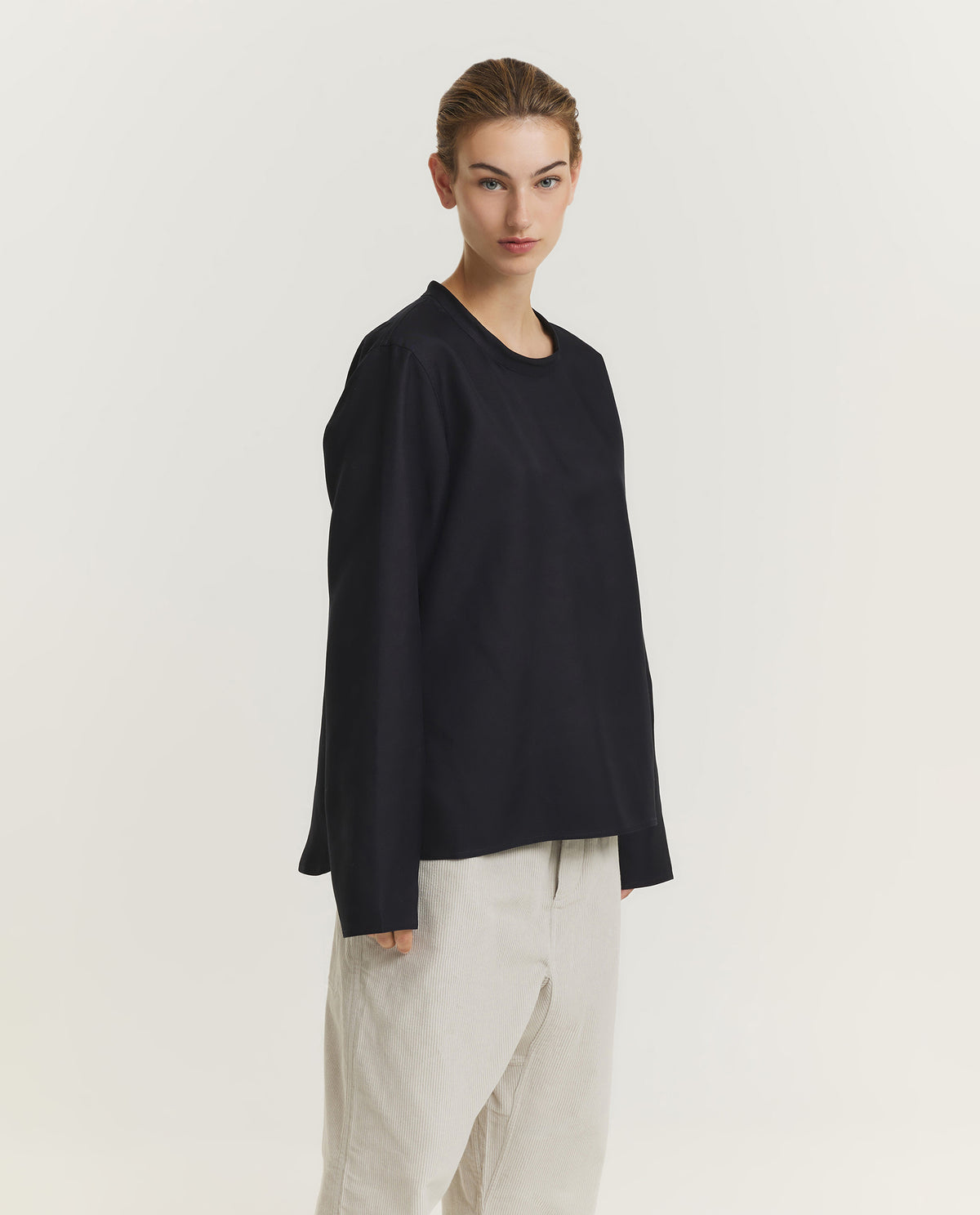 Zijden Bach Top - Donkerblauw