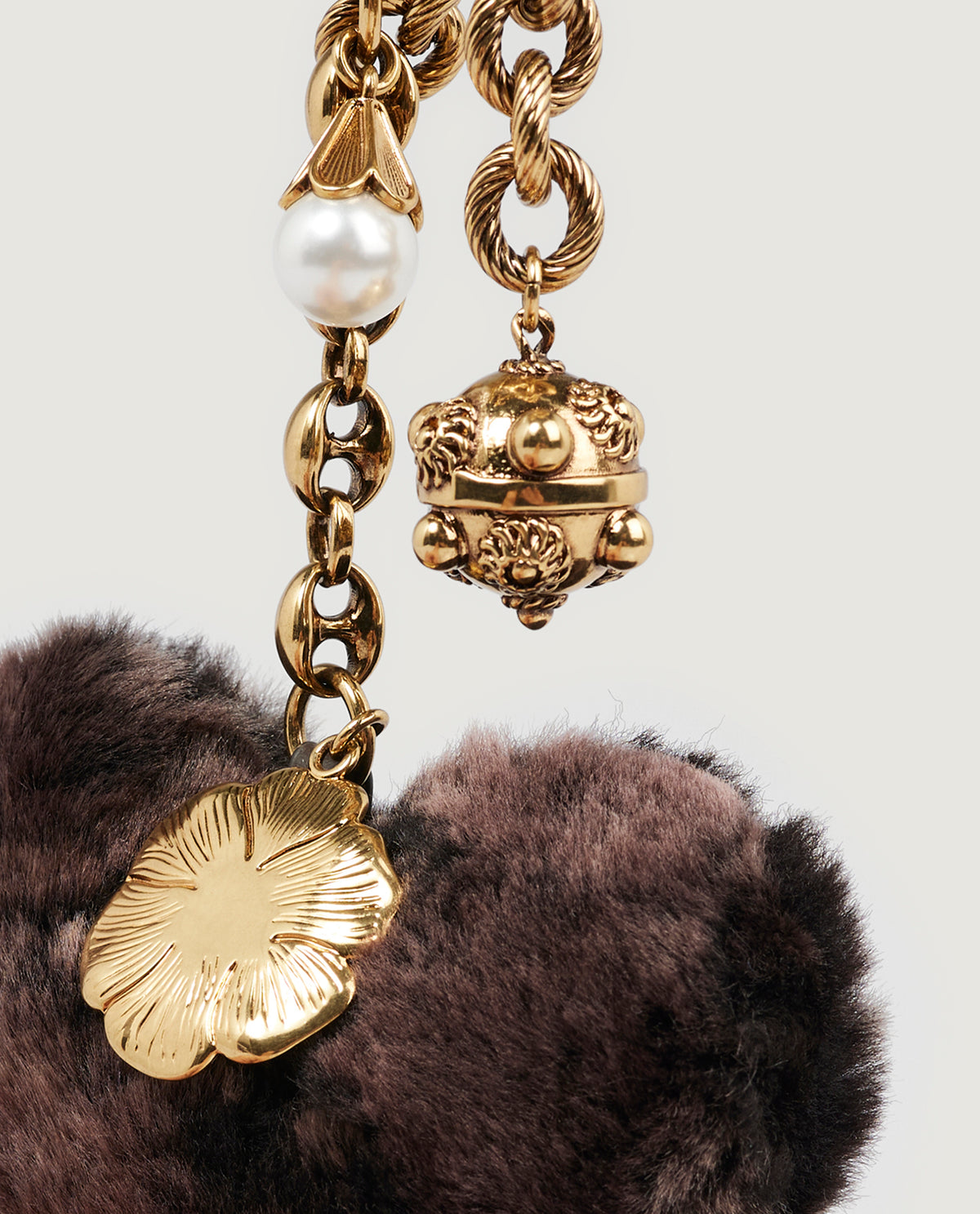 Hart Shearling Tasbedel - Bruin