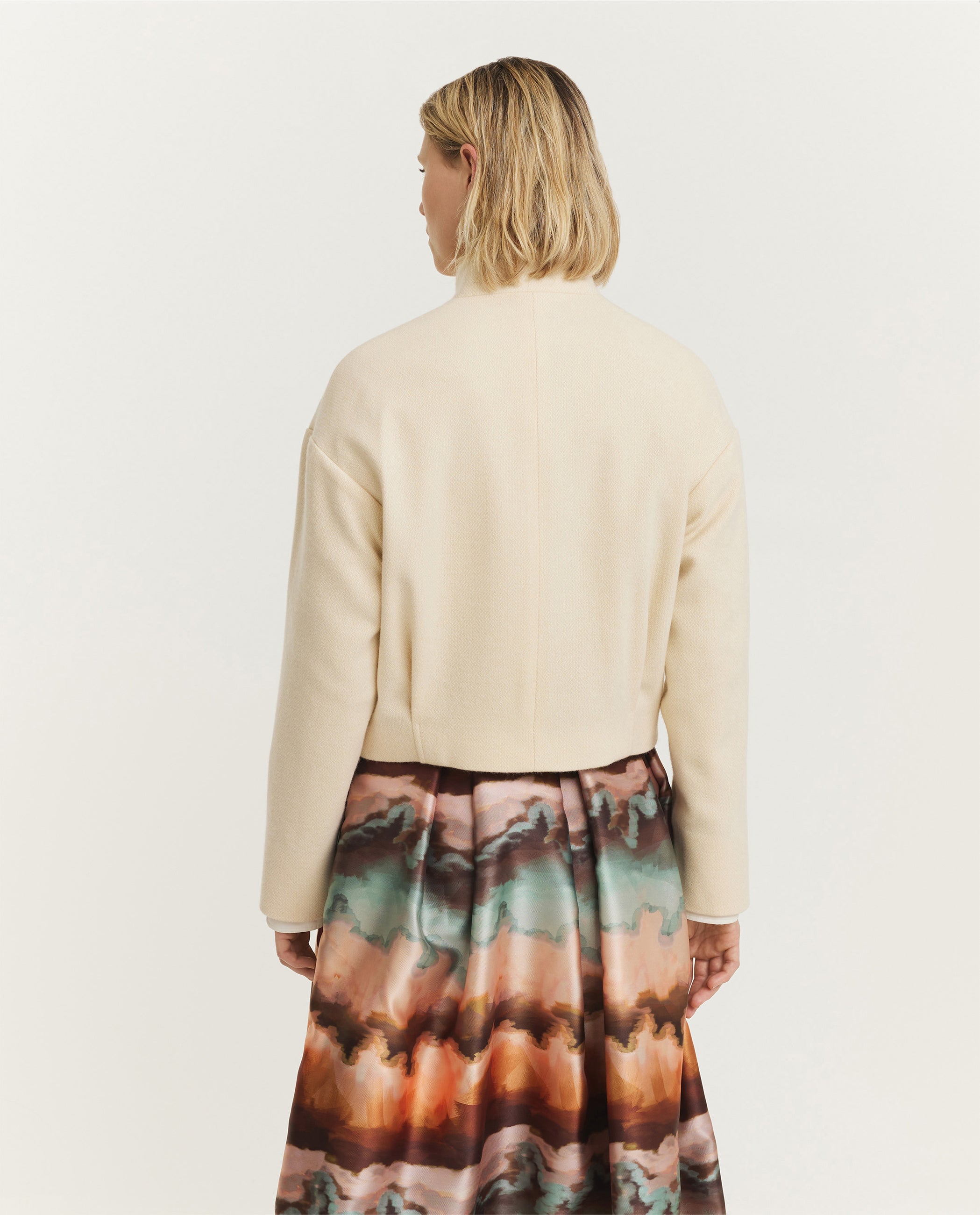 Wol Cashmere Peacoat - Ecru