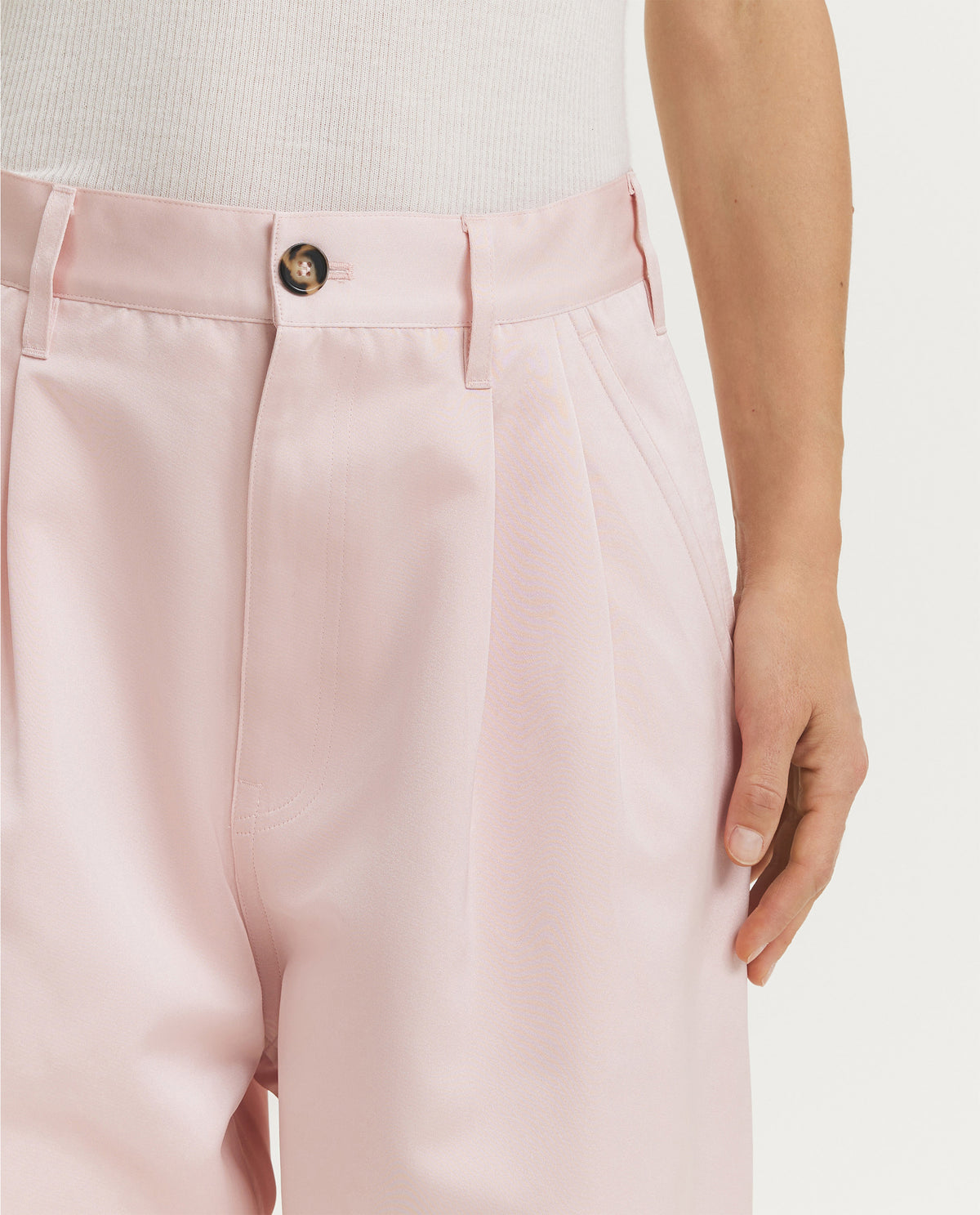 Geplooide Worker Broek - Roze