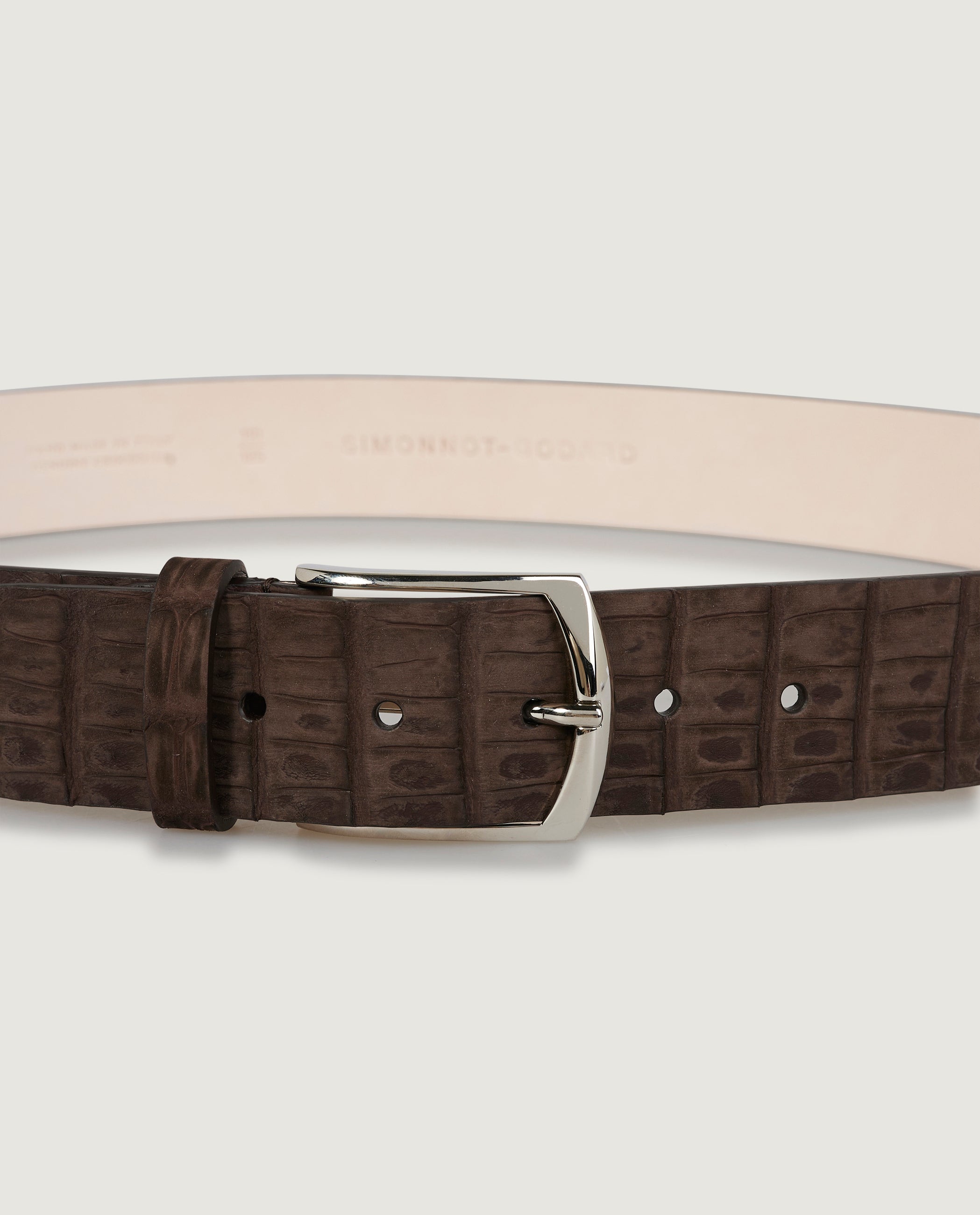 Croco Suede Belt