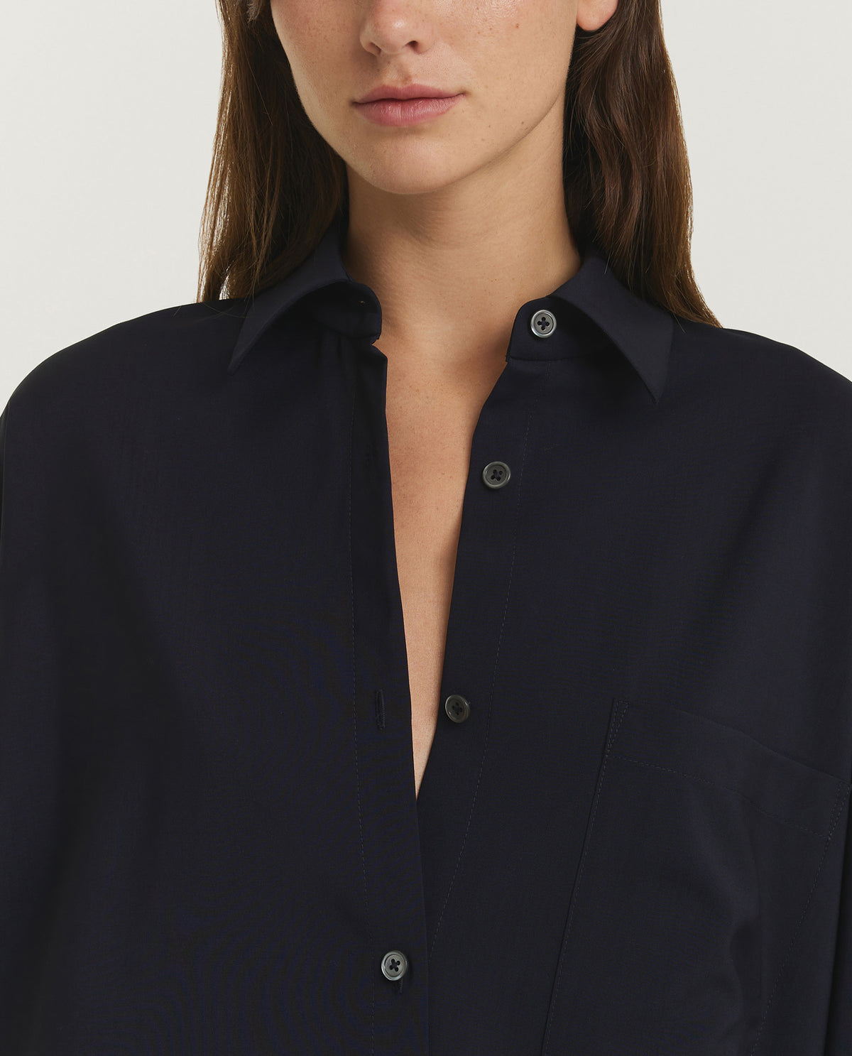 Wollen Shirt - Donkerblauw