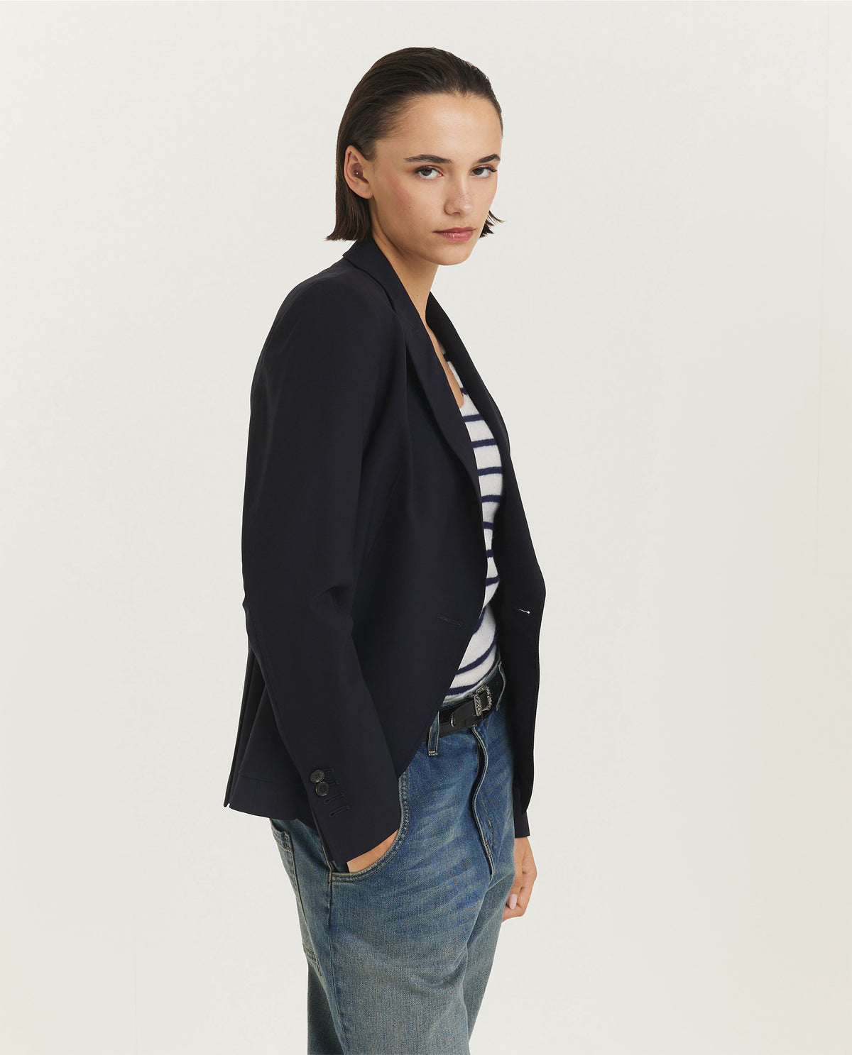 Comfort-Wollen Blazer
- Blauw