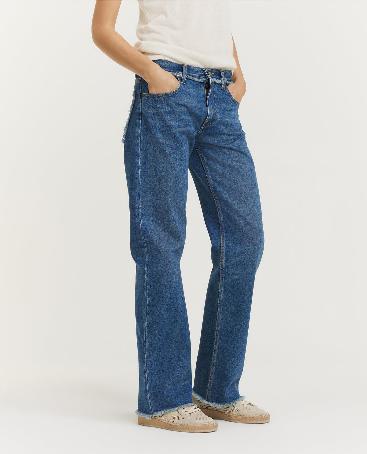 Regular D Pants - Blauw