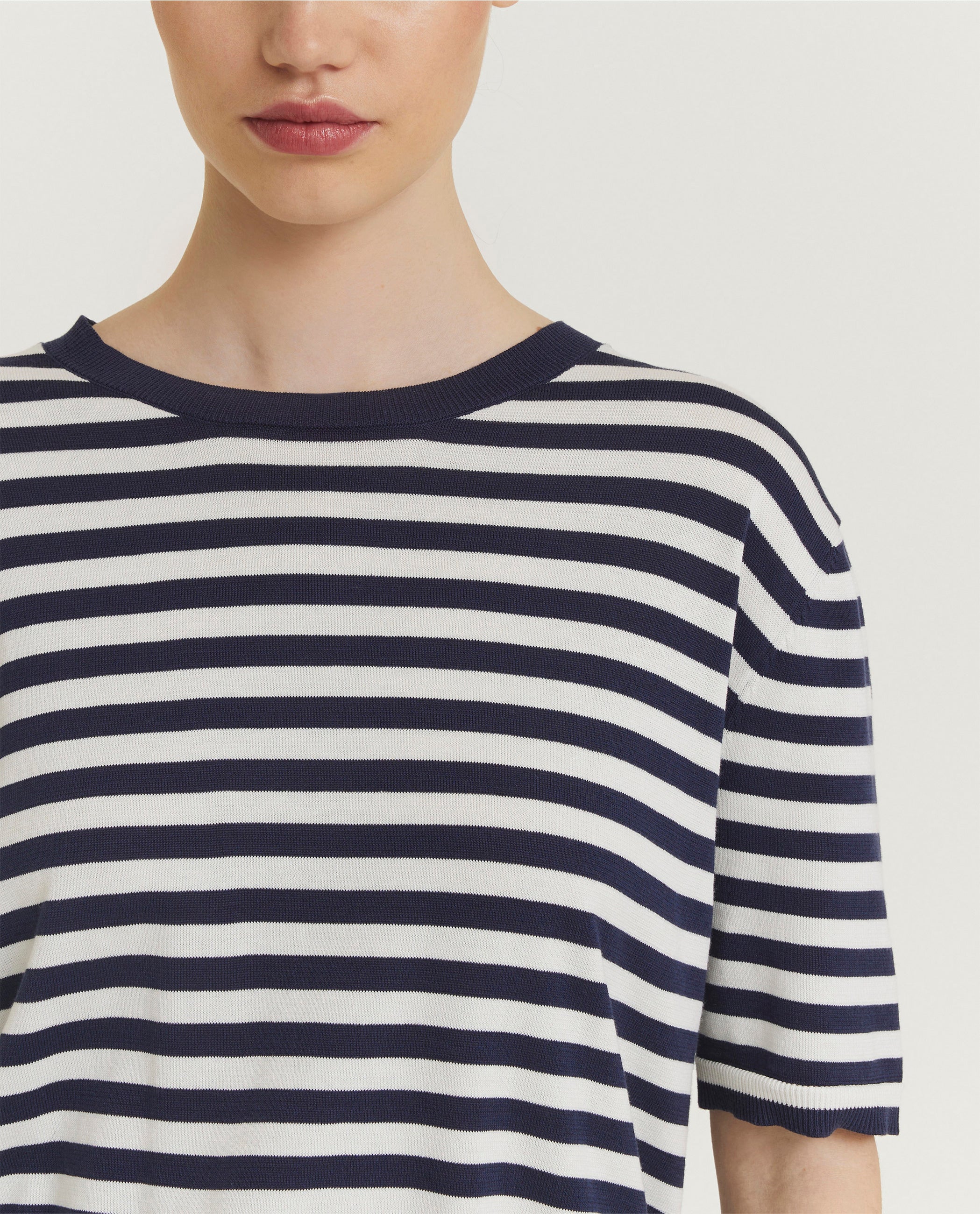 Striped Cotton Blend Top