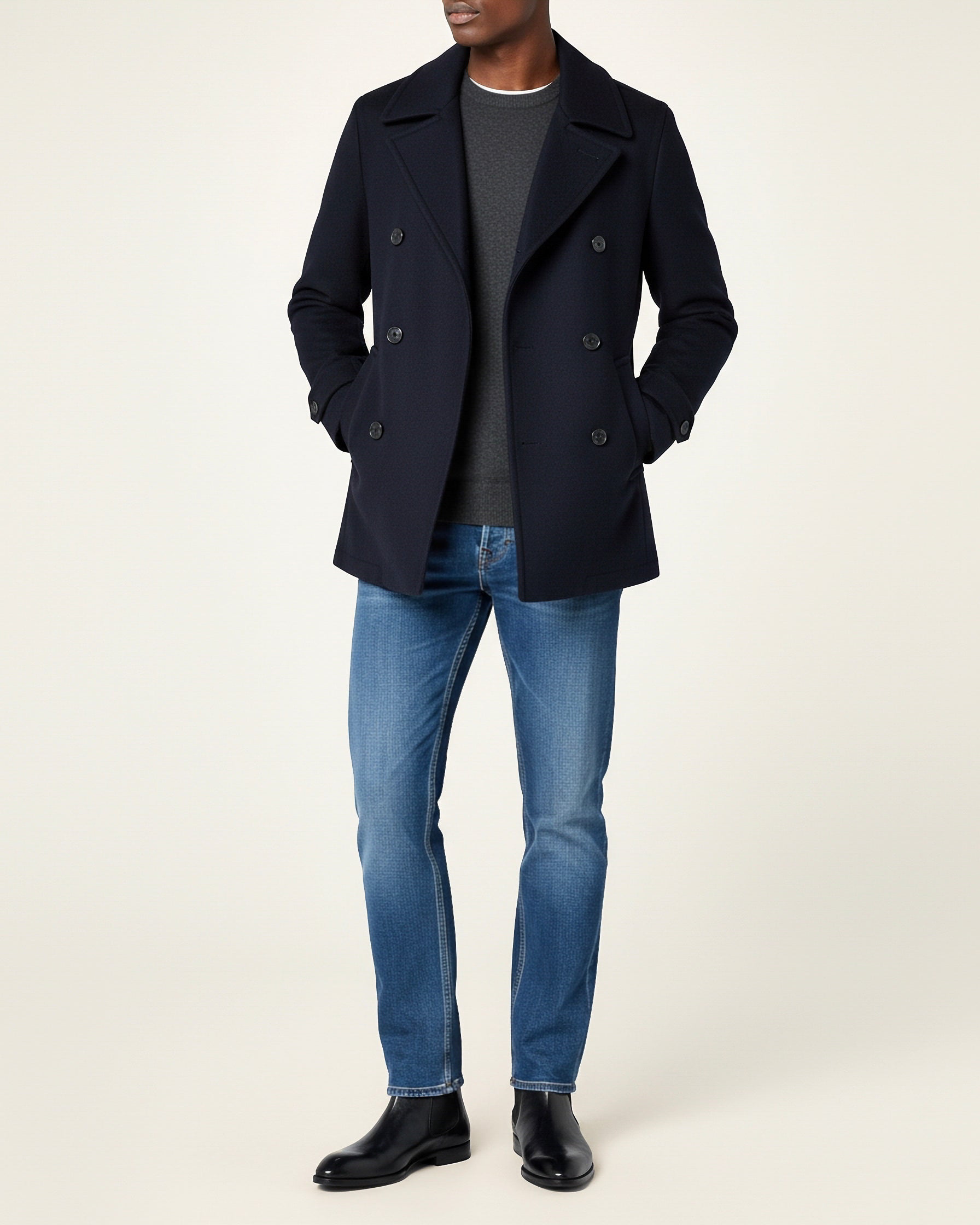 Flannel Wool Peacoat