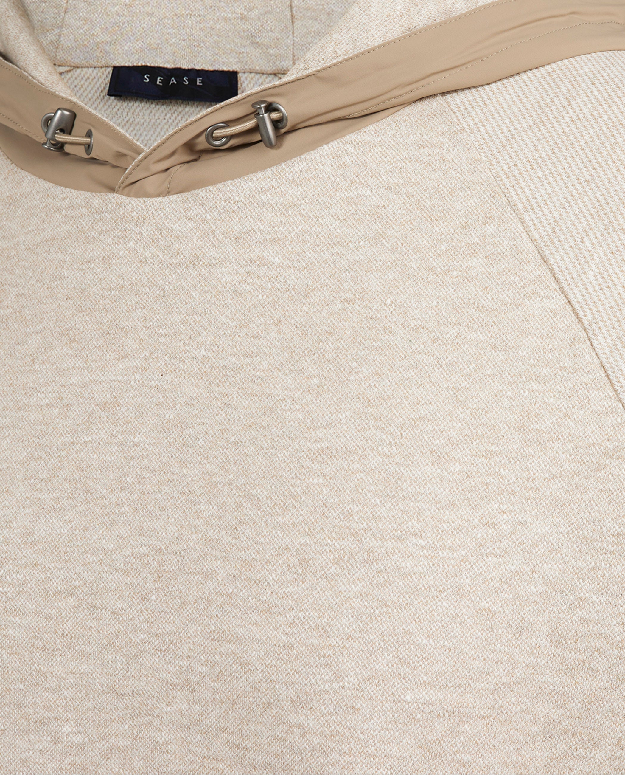 Linen Blend Raglan Hoodie