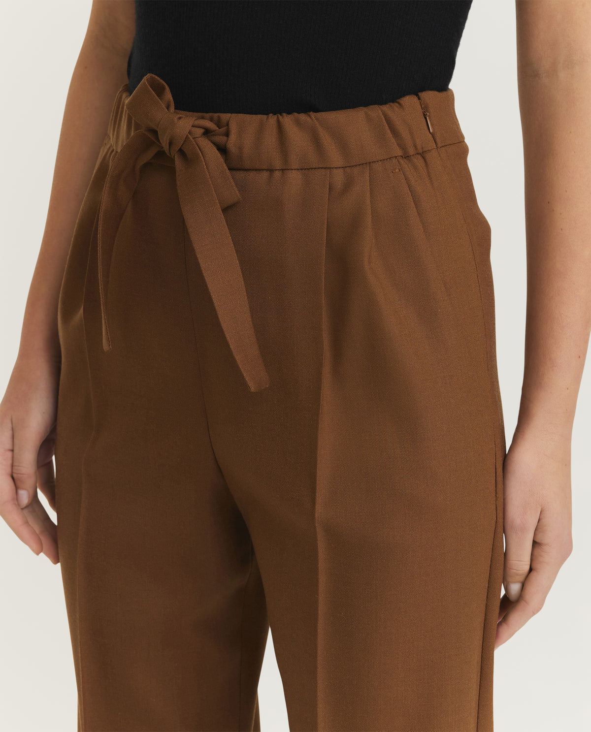 Wool-silk trousers