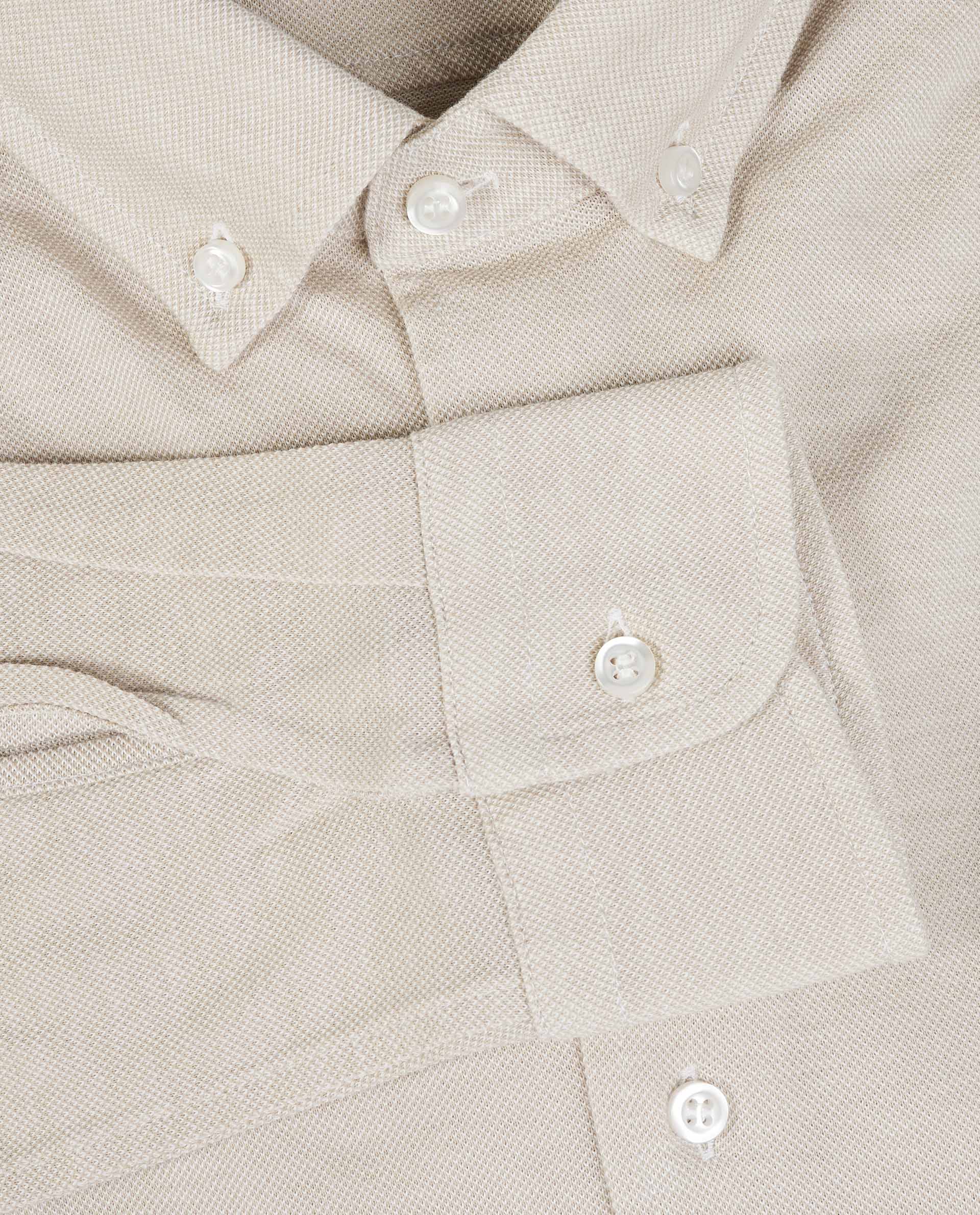 Pique Buttondown Shirt - Lichtbruin