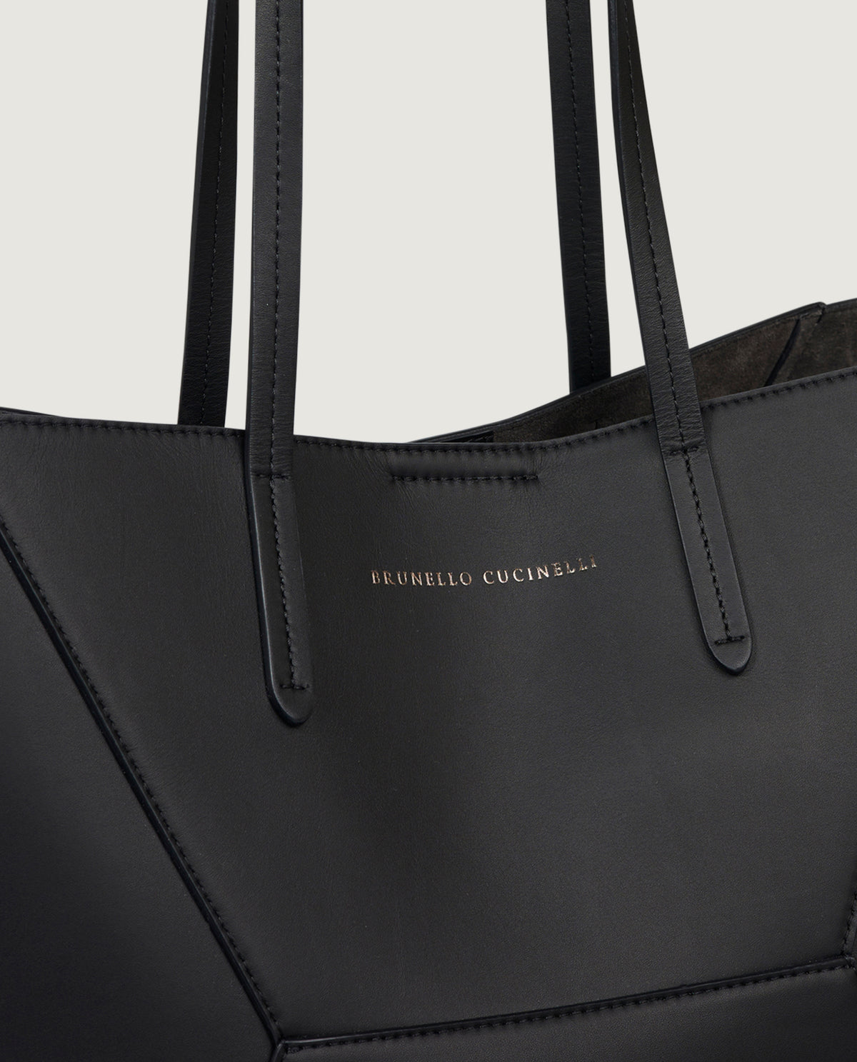 Lederen Duo Tas - Zwart