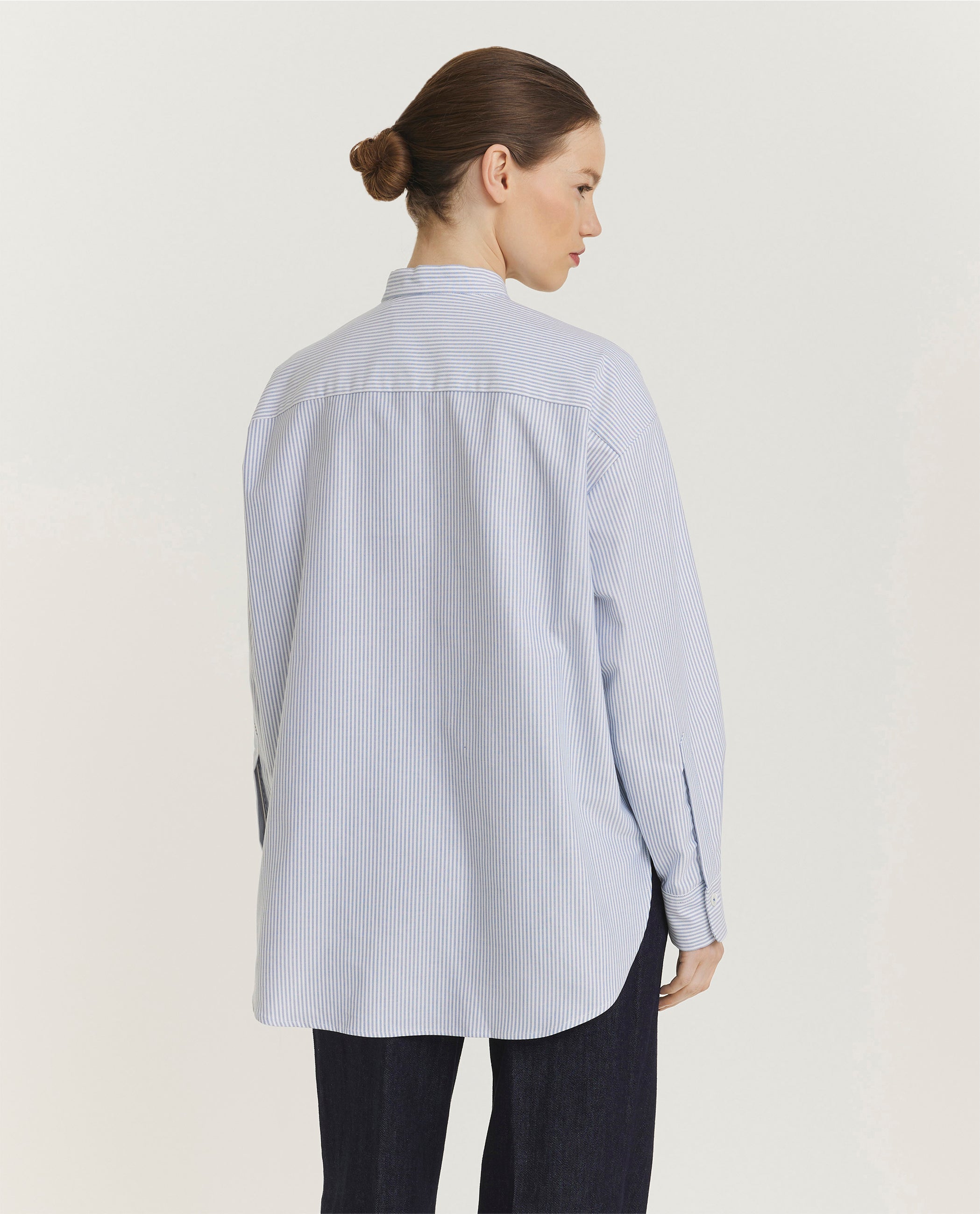 Oxford Gestreepte Blouse - Blauw