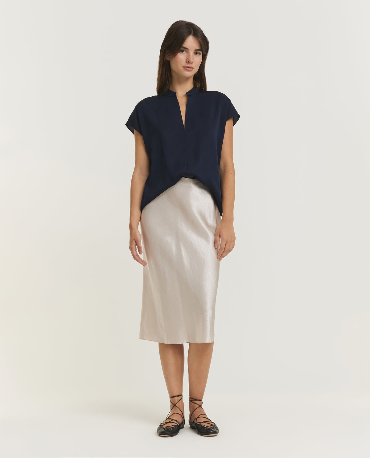 Satin Midi Skirt
