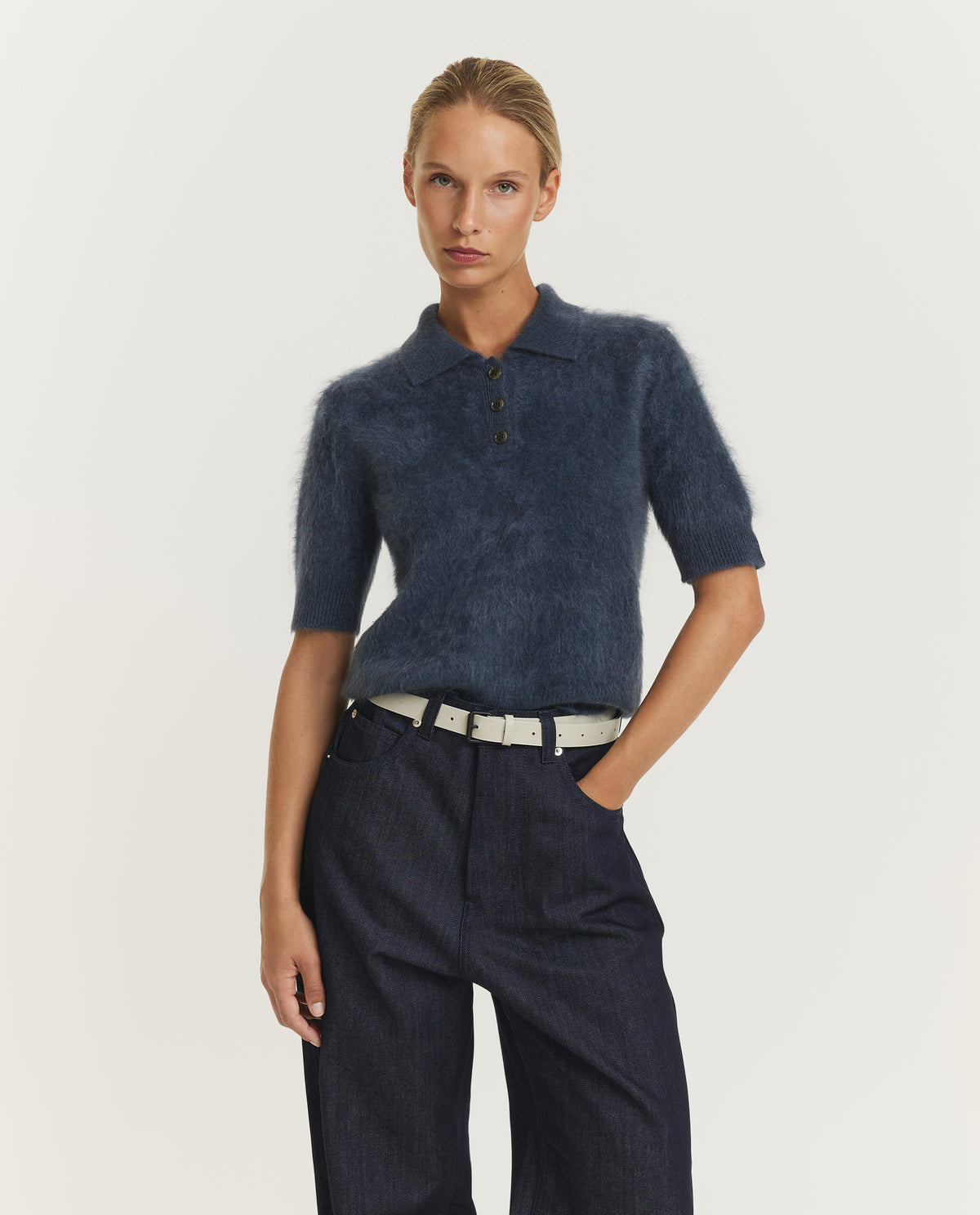 Carolyn Cashmere Top - Blauw