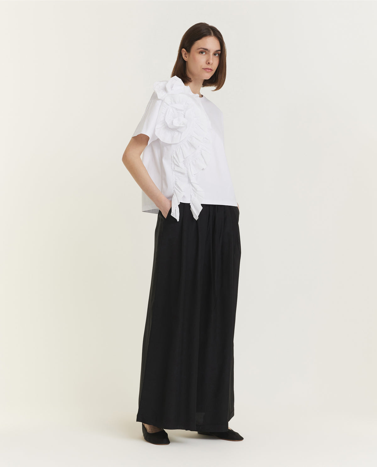 Wide Pleated Trousers