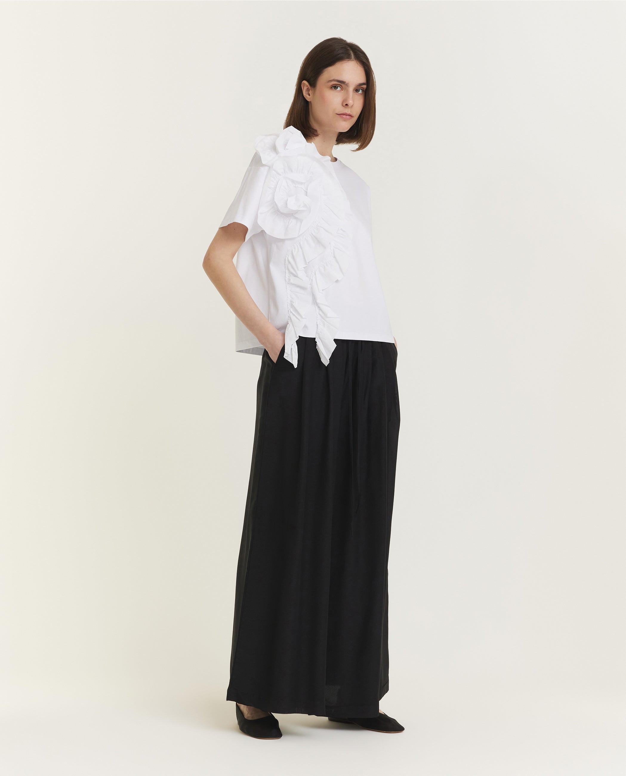 Wide Pleated Trousers