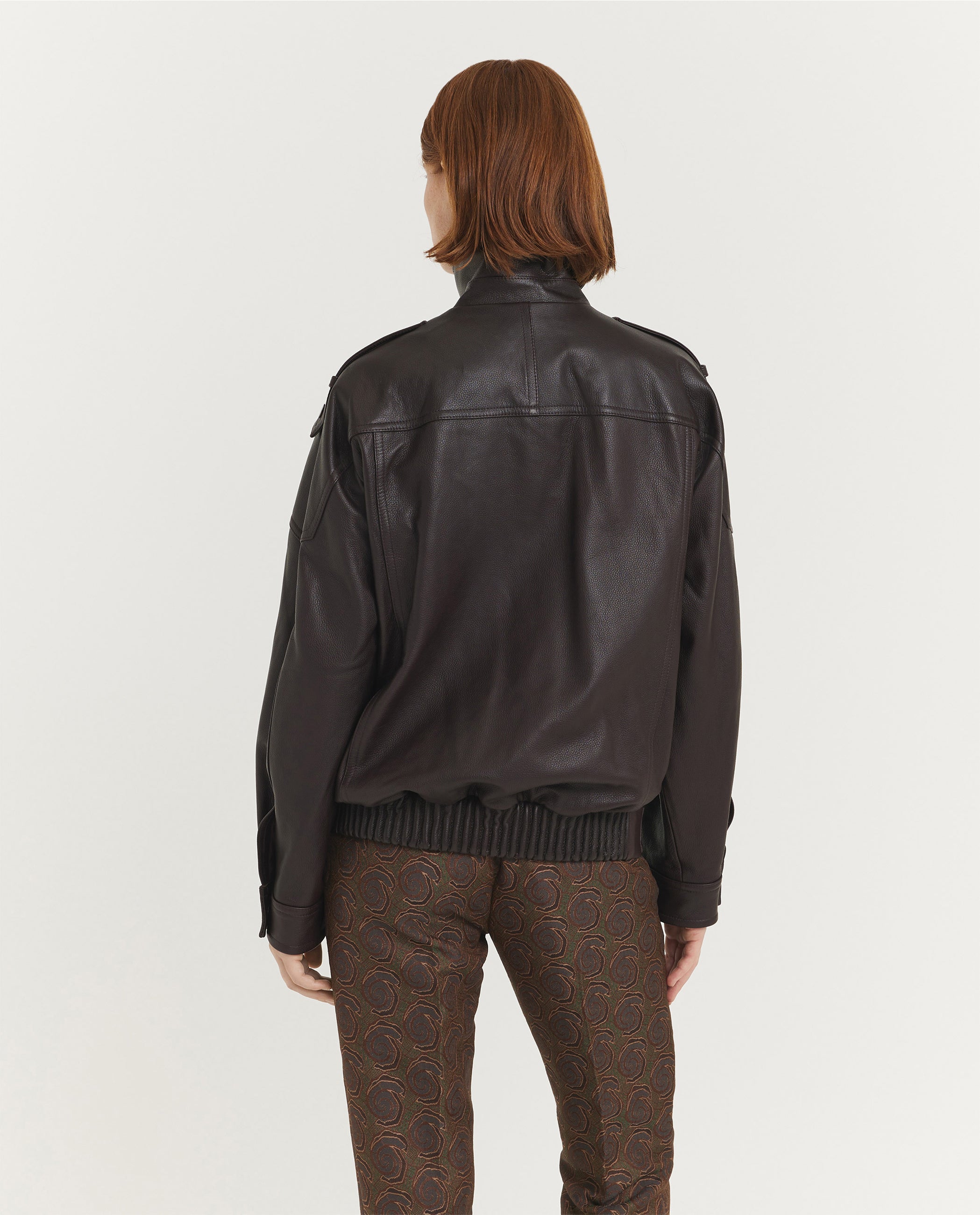 Leather Oversized Biker Jack