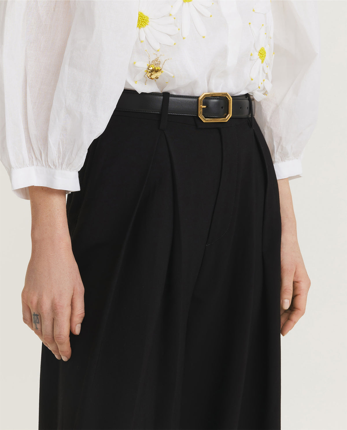 Wide Pleated Trousers