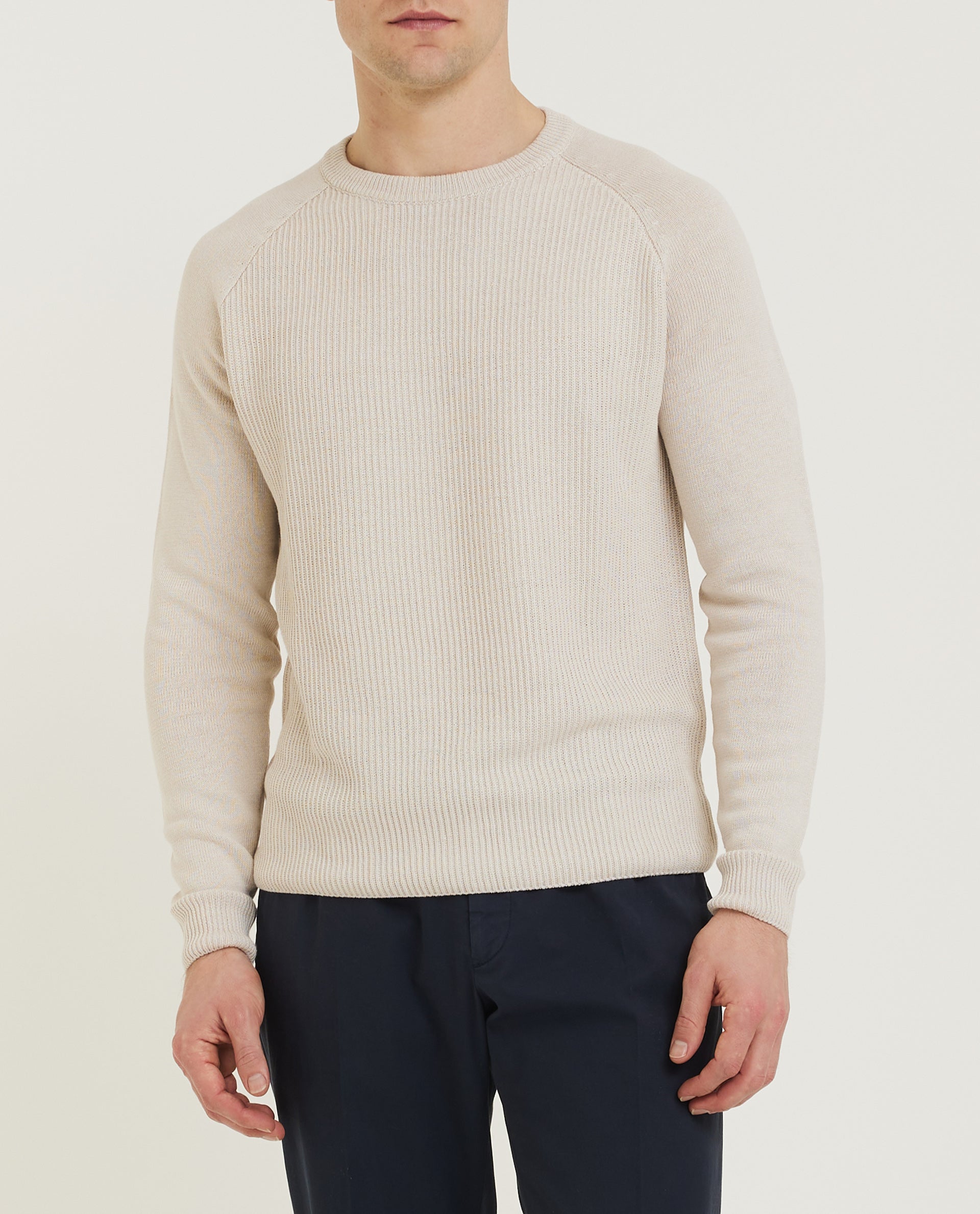 Linnen Katoenen Trui - Ecru