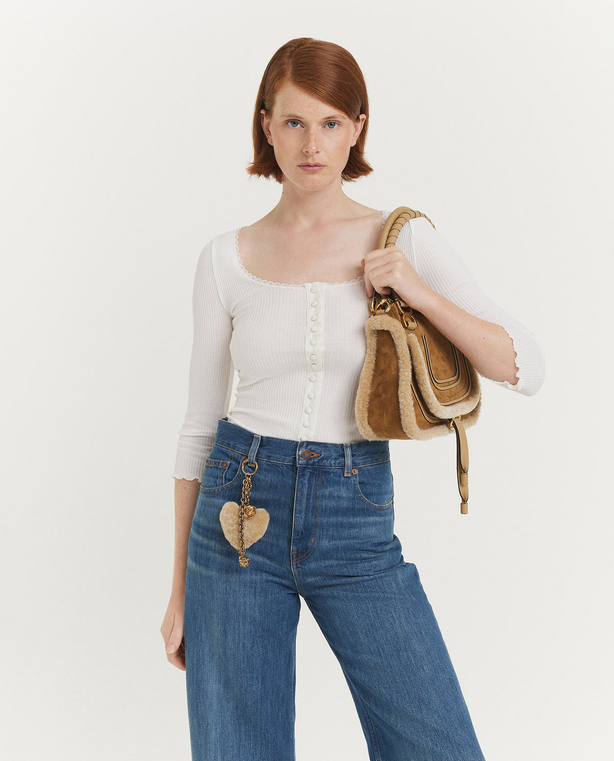 Scoop-Neck Fitted Cardigan