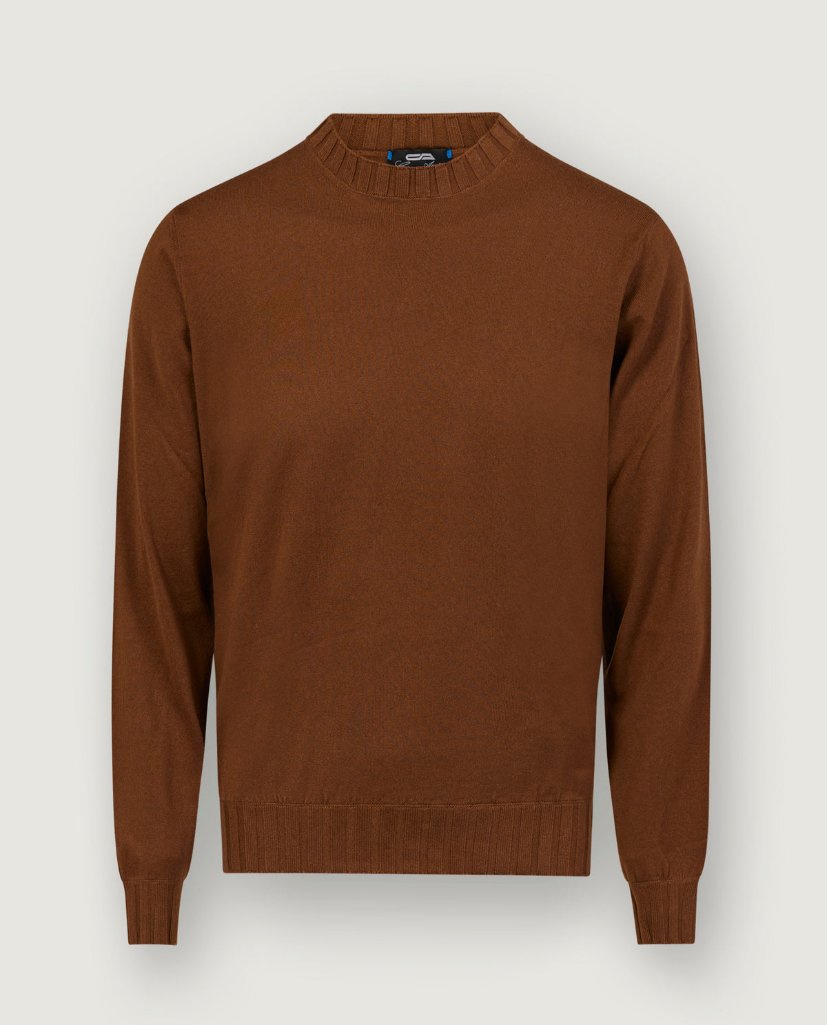Cashmere Ronde Hals Trui - Bruin