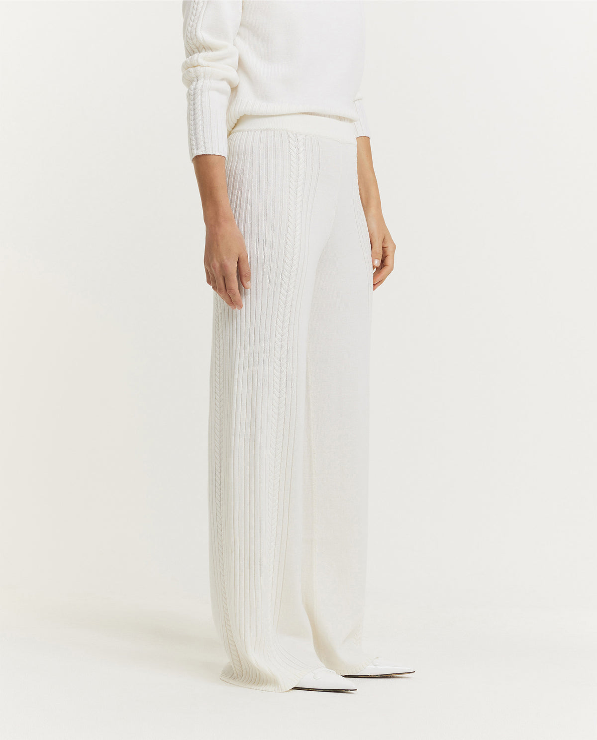 Wool Cable Trousers