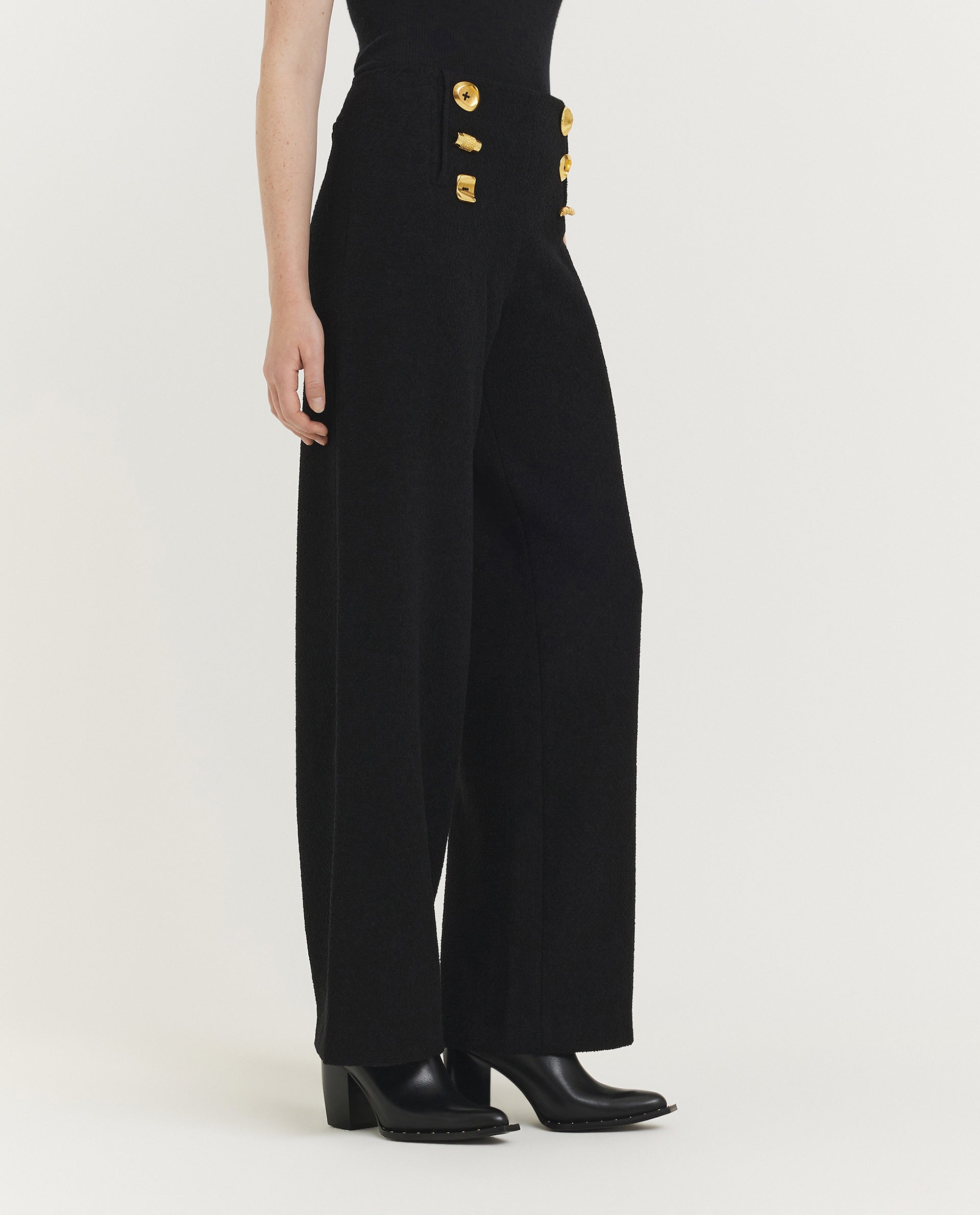 Wollen Bijou Pantalon - Zwart