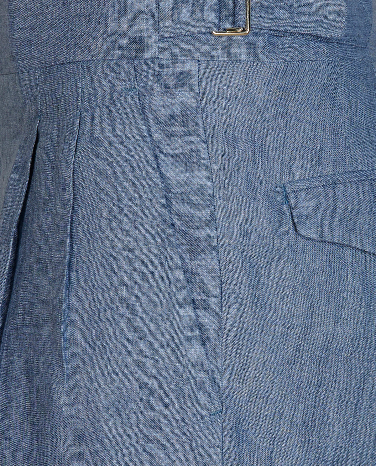 Linnen Korte Broek - Blauw