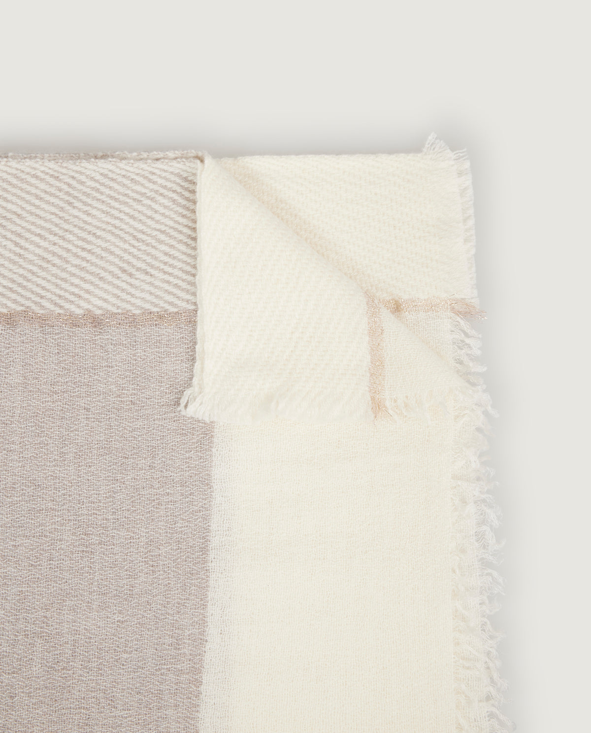 Cashmere-zijden shawl - Lichtgrijs