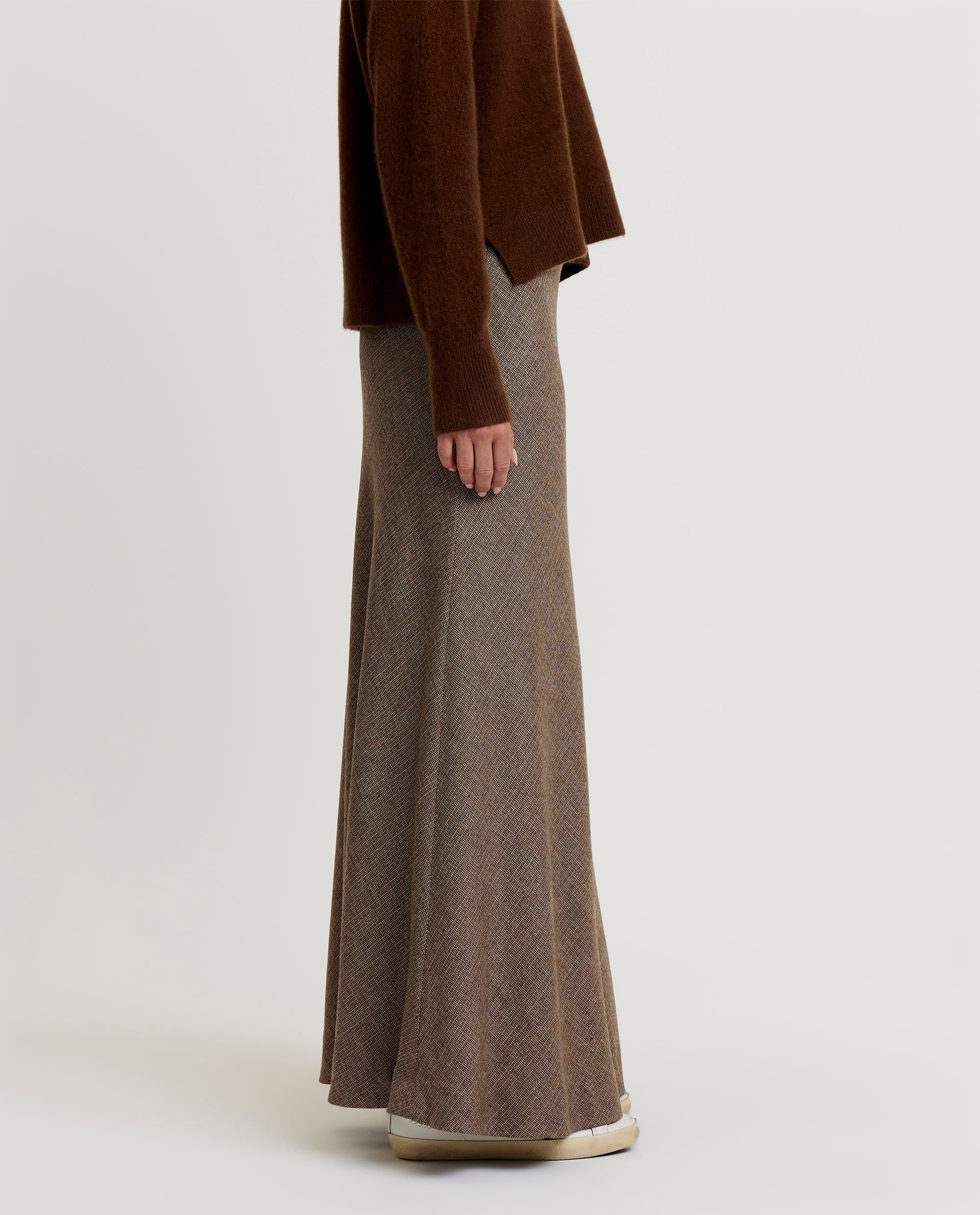 Wool maxi skirt